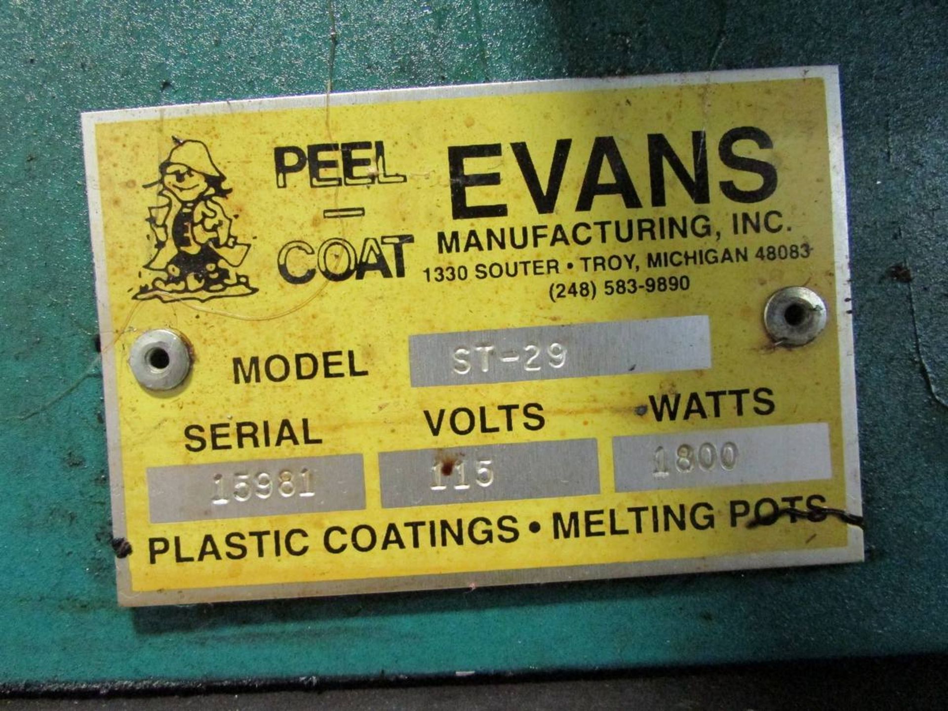 Evans ST-29 Plastic Coating Melting Pot - Image 4 of 4