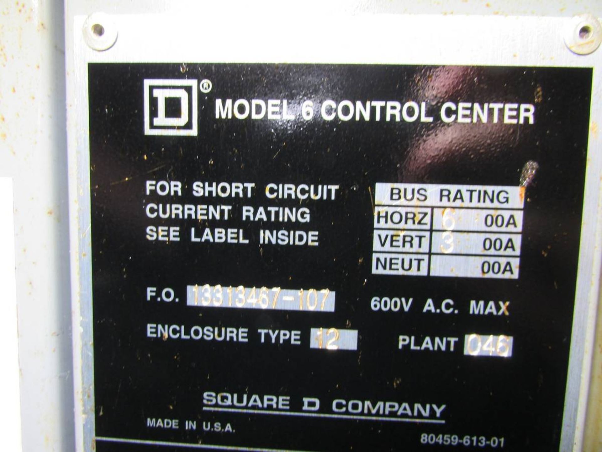 Square D 6 3-Section Motor Control Center - Image 10 of 10