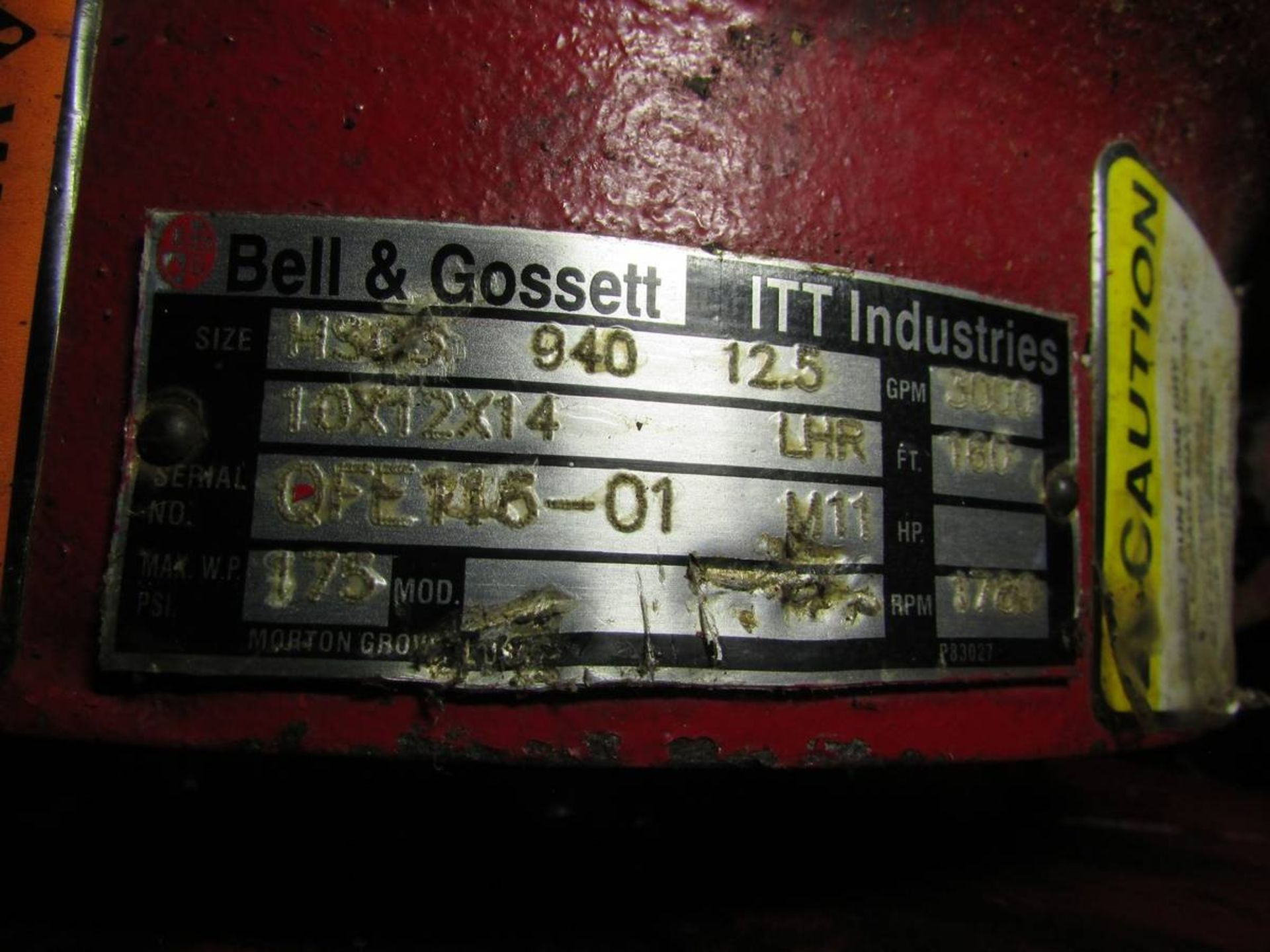 Bell & Gossett HSC3 12.500 LHR 200HP Centrifugal Pump Skid - Image 8 of 8