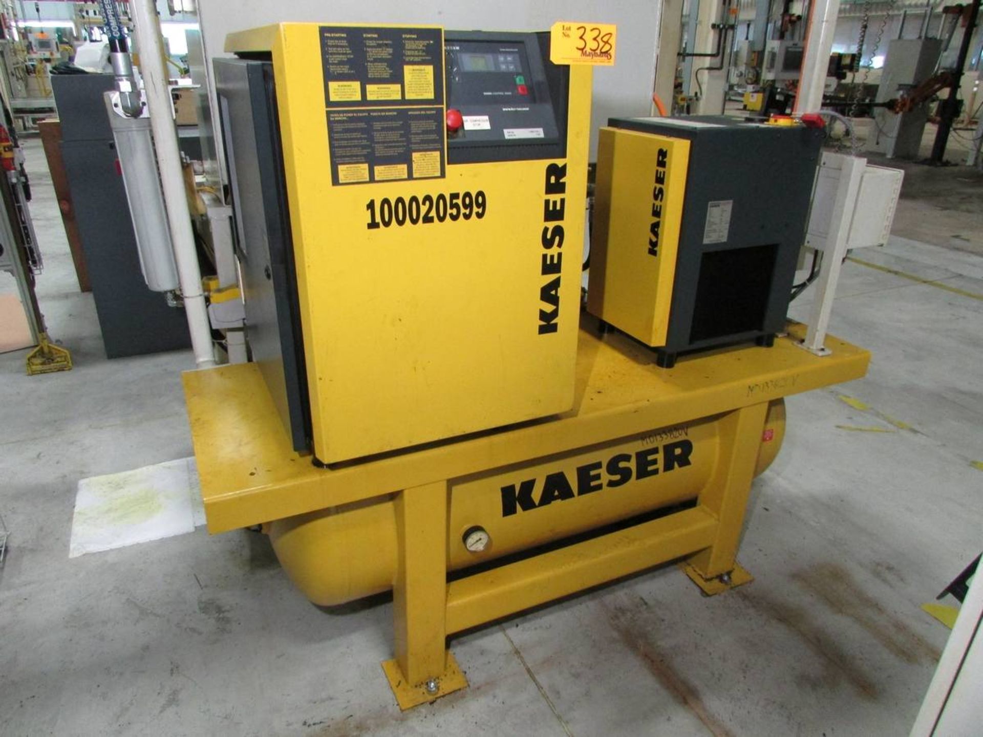 2006 Kaeser SM8 7.5HP Horizontal Tank Mounted Compressor/ Air Dryer Combo - Image 2 of 15