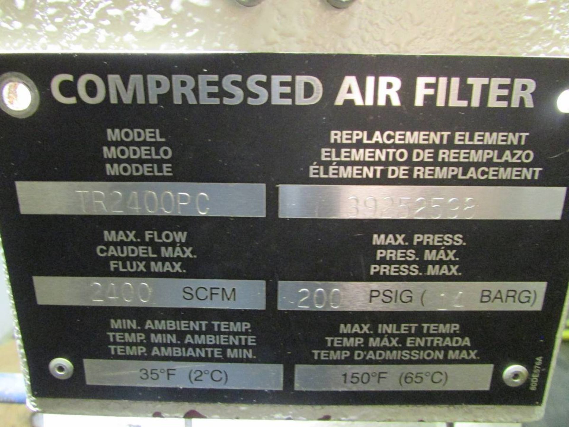 Ingersoll Rand TR2400PC Compressed Air Filter - Image 4 of 4