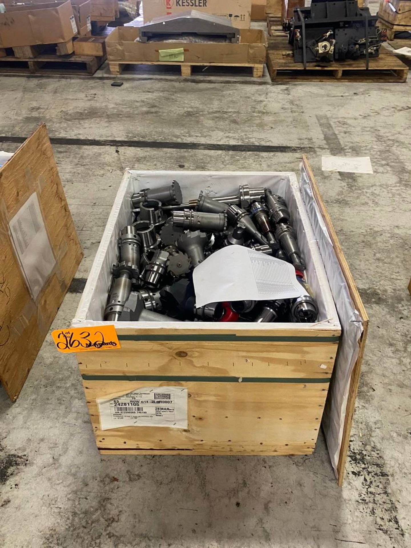 (1) 21'' W x 29''L 15'' D Crate Of Drills, Face Mills,