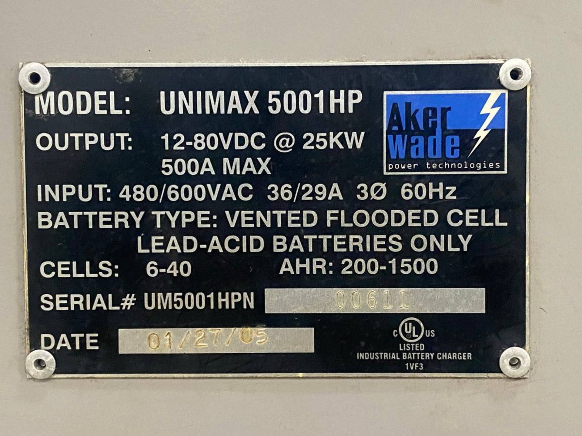 2005 Uni Max 500 6-40 Cells Battery Charger - Image 4 of 4