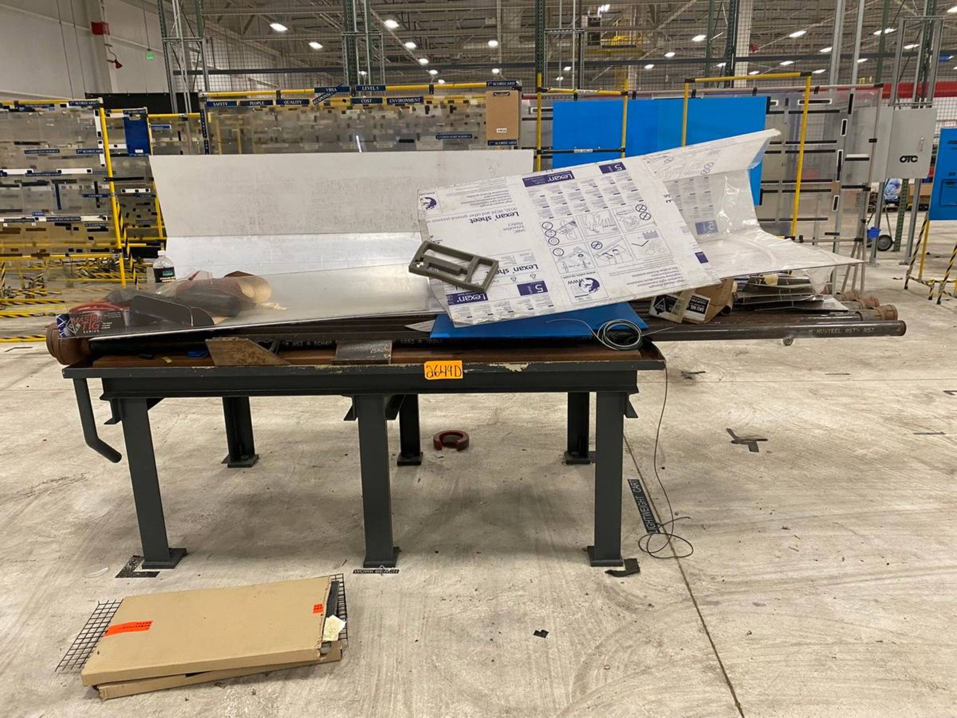 (1) 10' L x 26'' W Steel Table