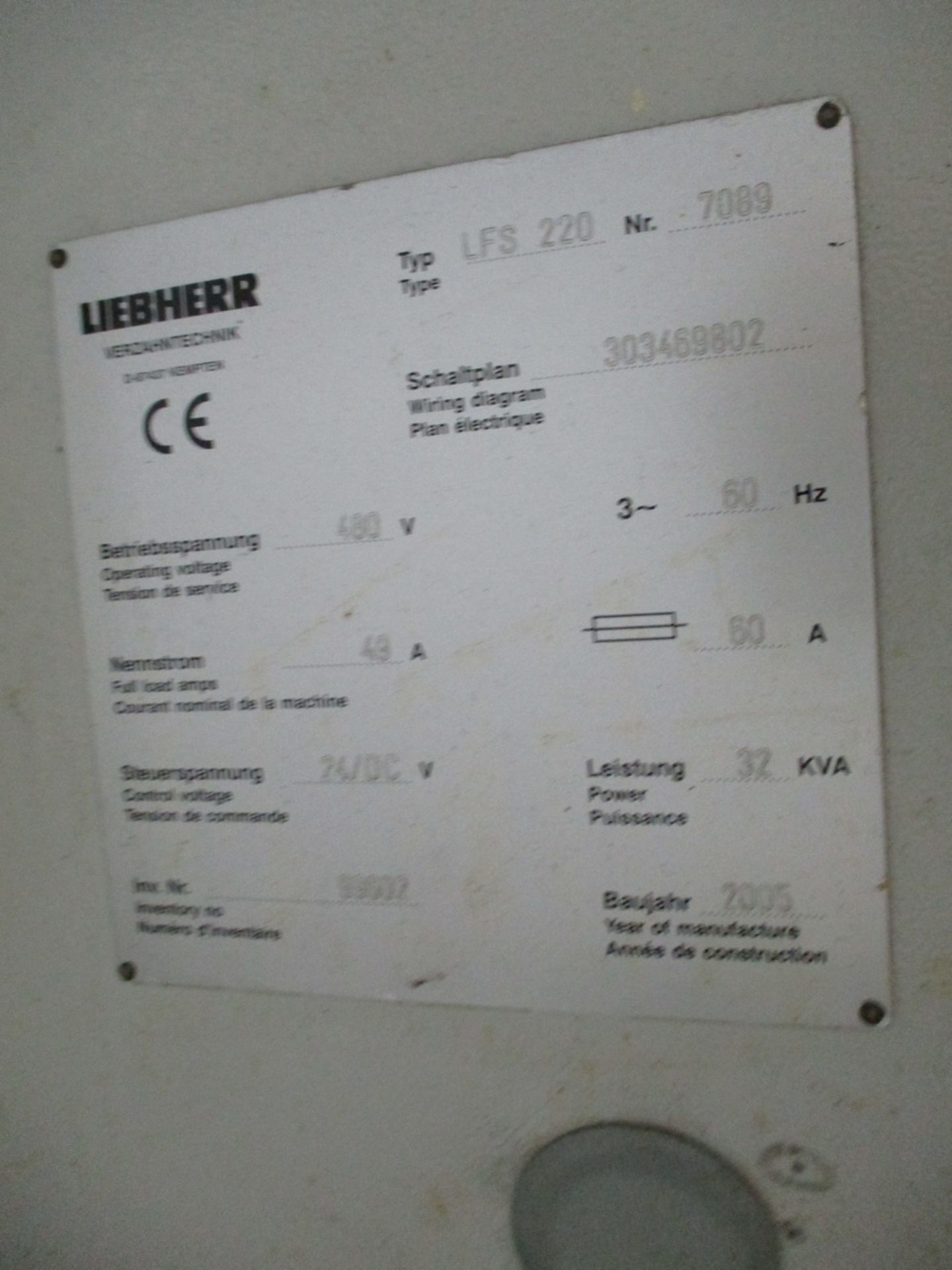 2005 Liebherr LFS 220 CNC Gear Shaper - Image 8 of 23