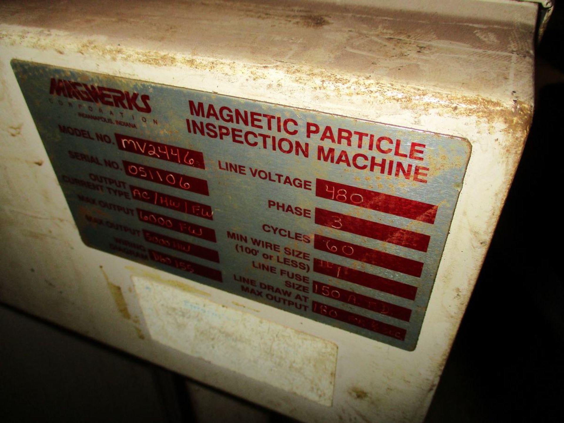 Magwerks MV2446 Magnetic Particle Inspection System - Image 3 of 17