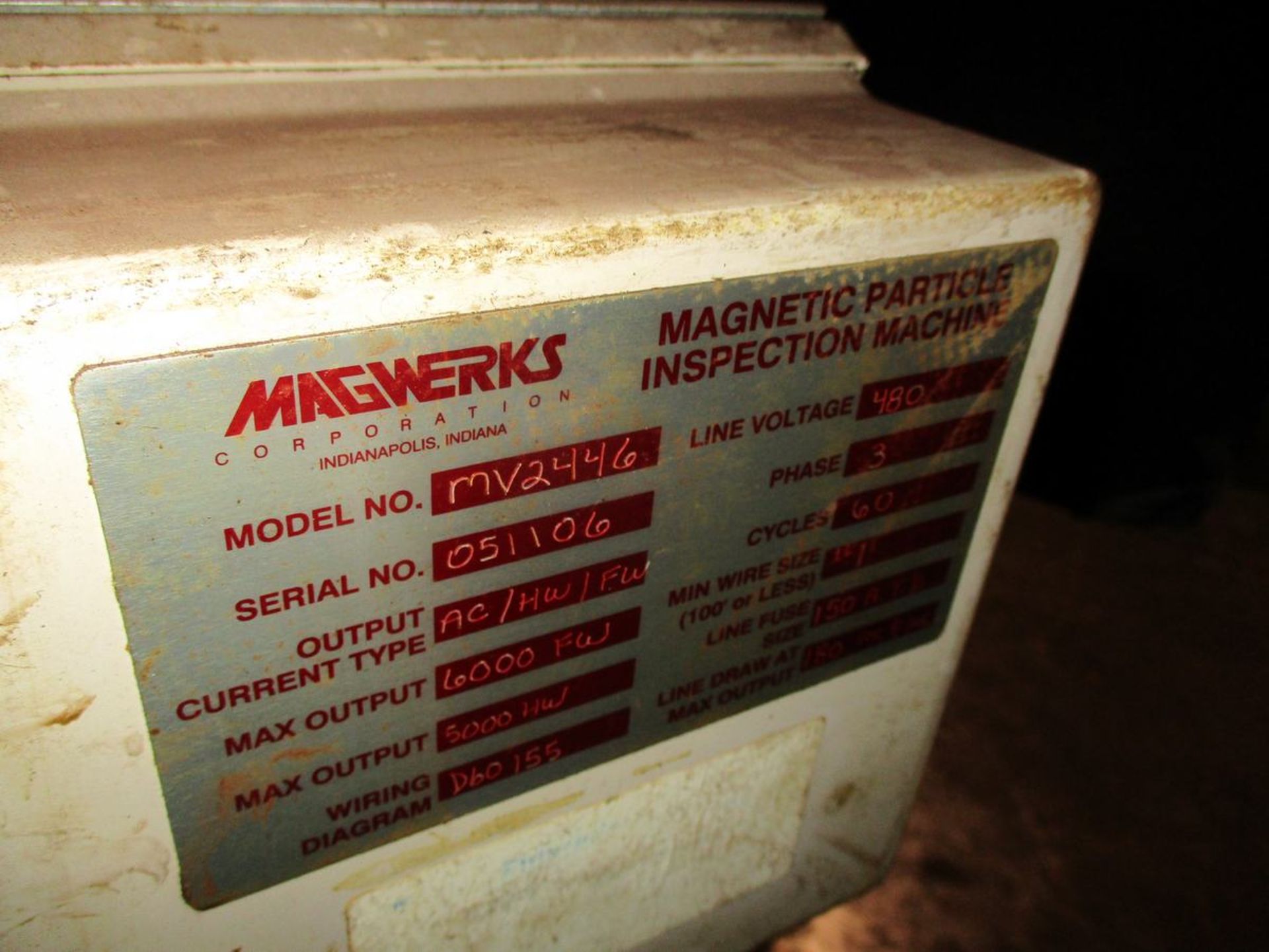 Magwerks MV2446 Magnetic Particle Inspection System - Image 9 of 17