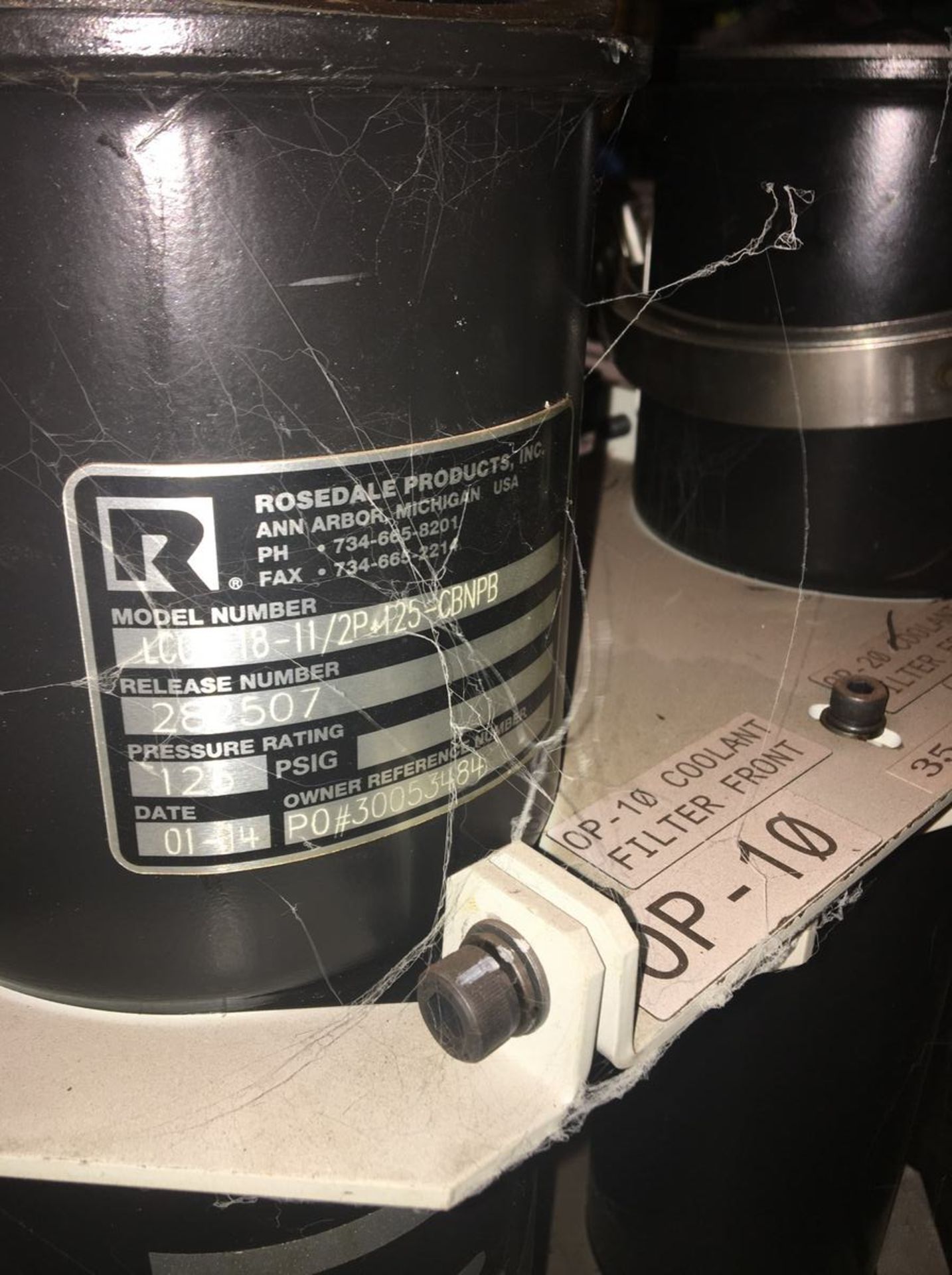 Rosedale Products Lot of (2) Filtration Cylinder Systems - Image 2 of 3