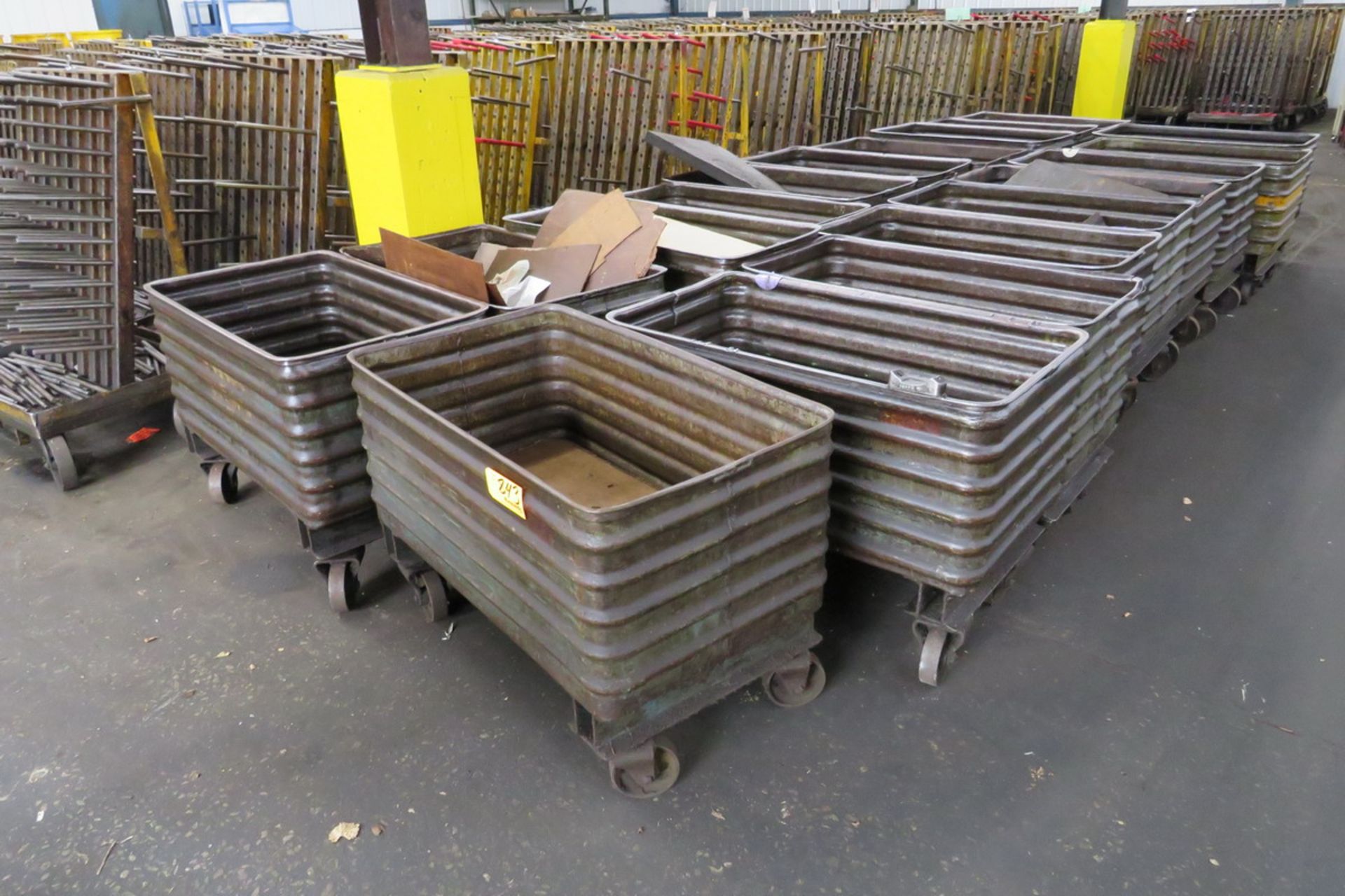 (19) 44"x24"x16" Rolling Steel Bins