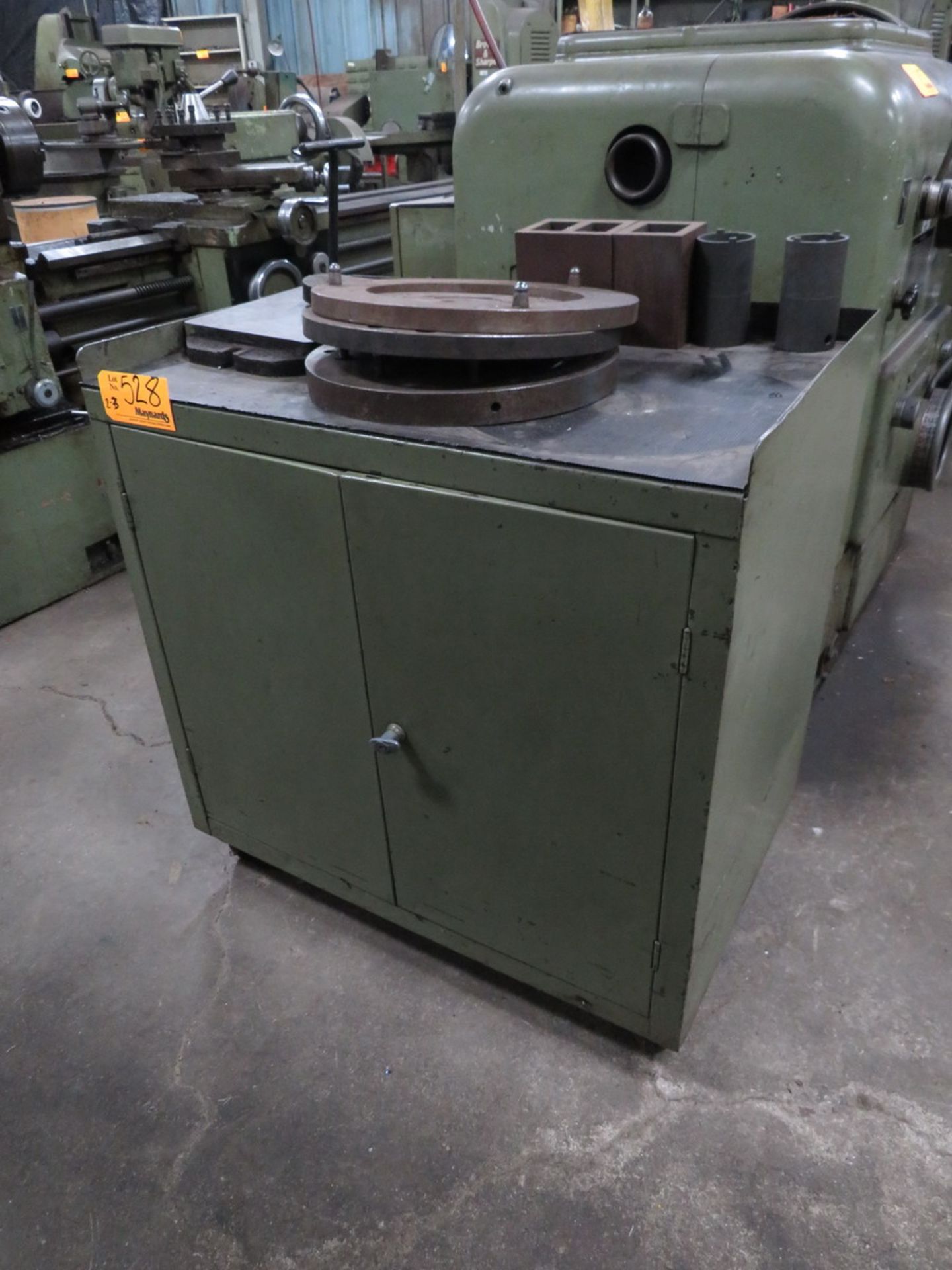 (3) Storage Cabinets with Assorted Lathe Tooling