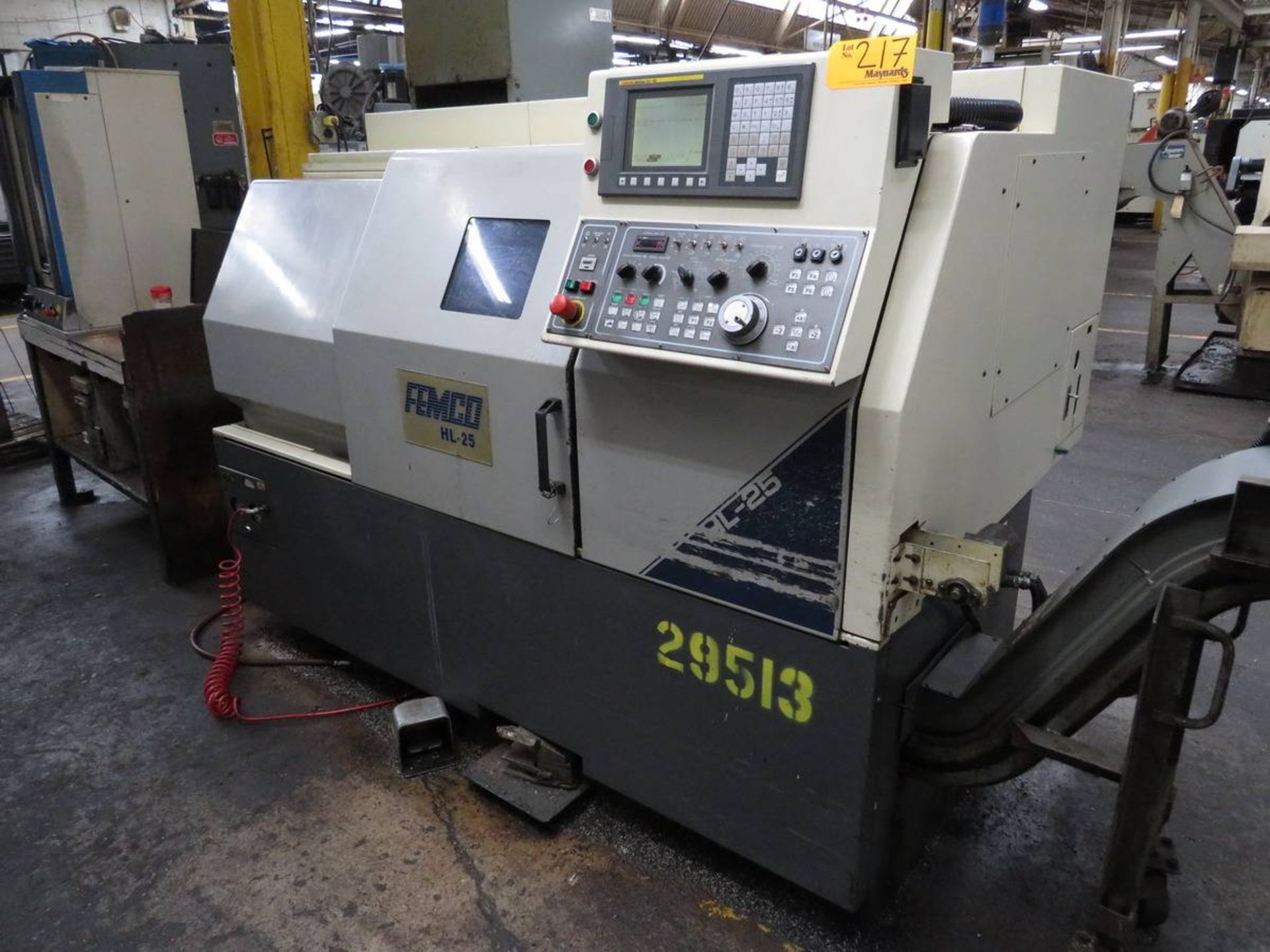 2007 Femco HL-25 2 Axis Dual Spindle CNC Turning Center - Image 4 of 9