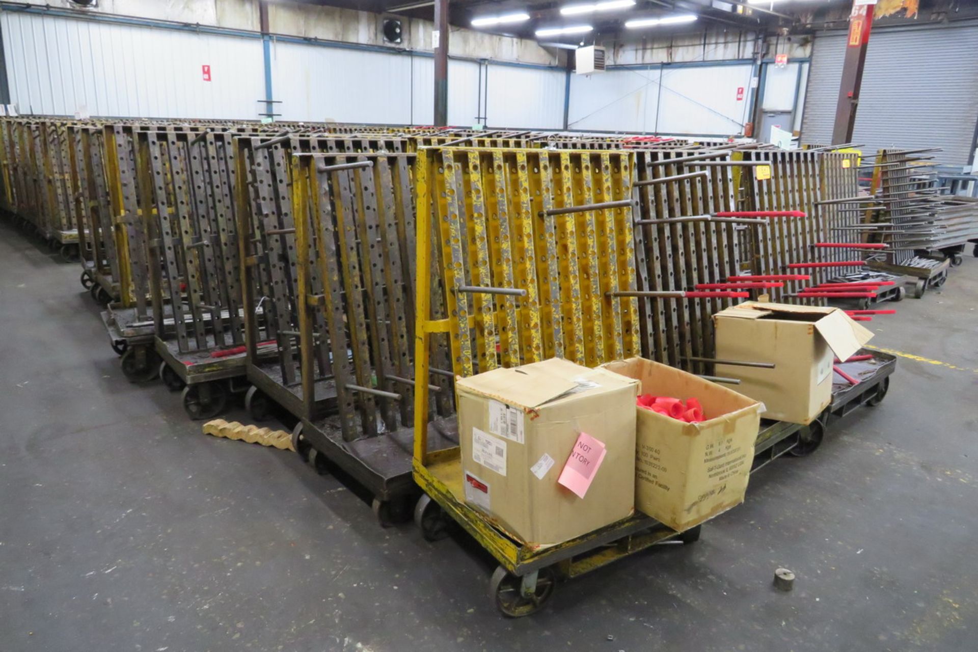 (24) Rolling Cantilever Parts Racks