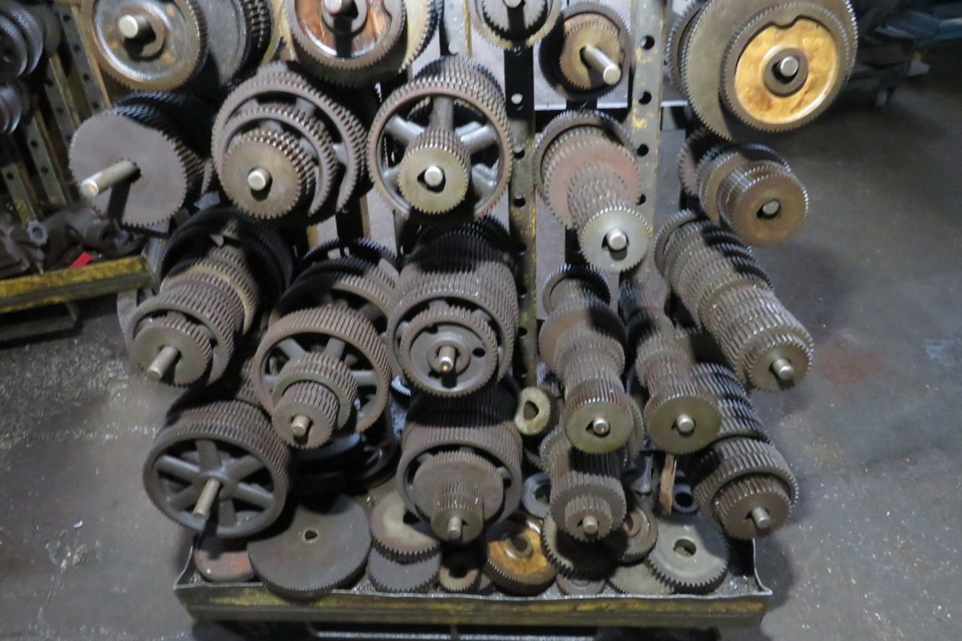 Large Assortment of Fellows Shaper Change Gears on Rolling Cantilever Rack - Image 3 of 3