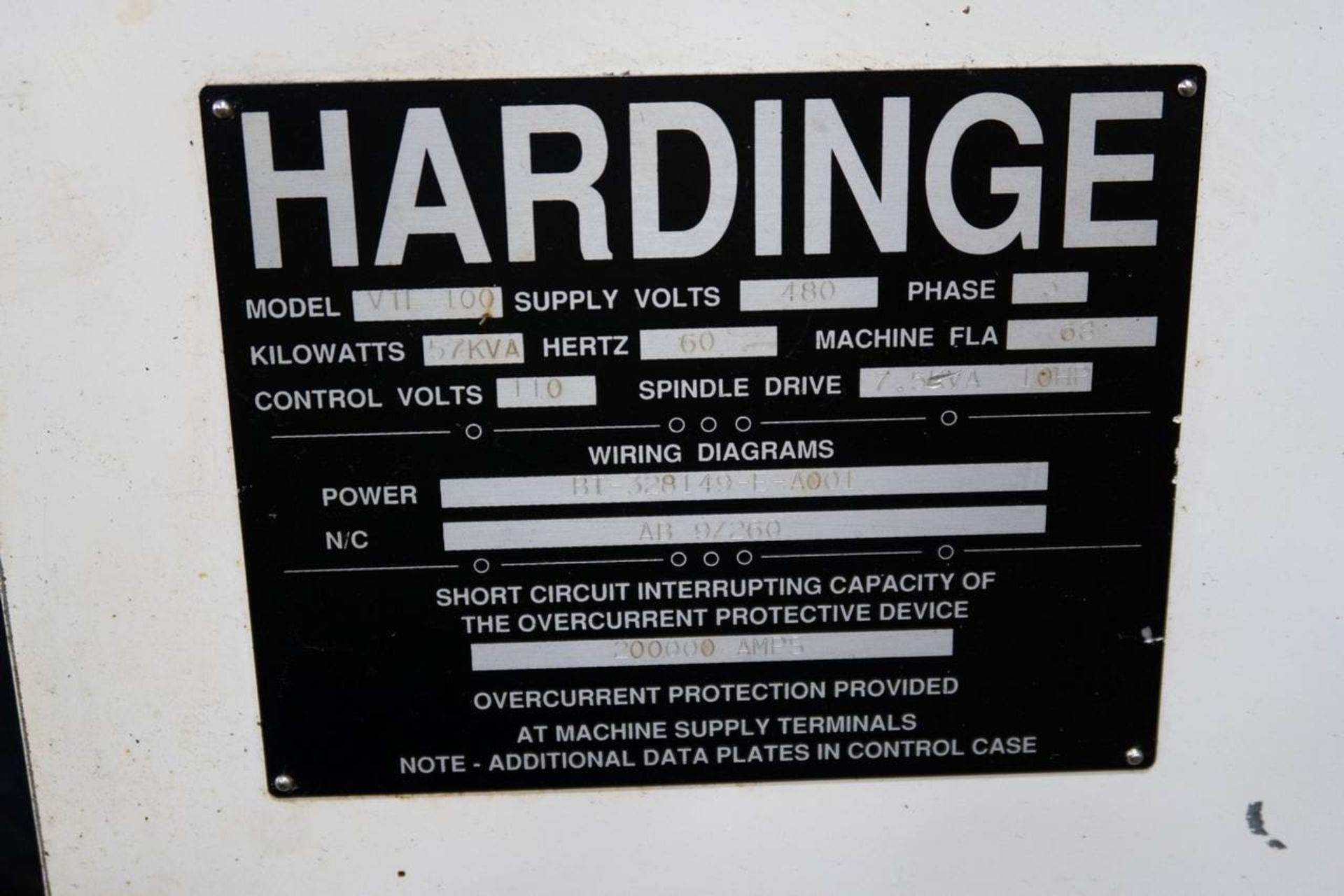 Hardinge Conquest VT-100 CNC Vertical Turning Center - Image 9 of 11
