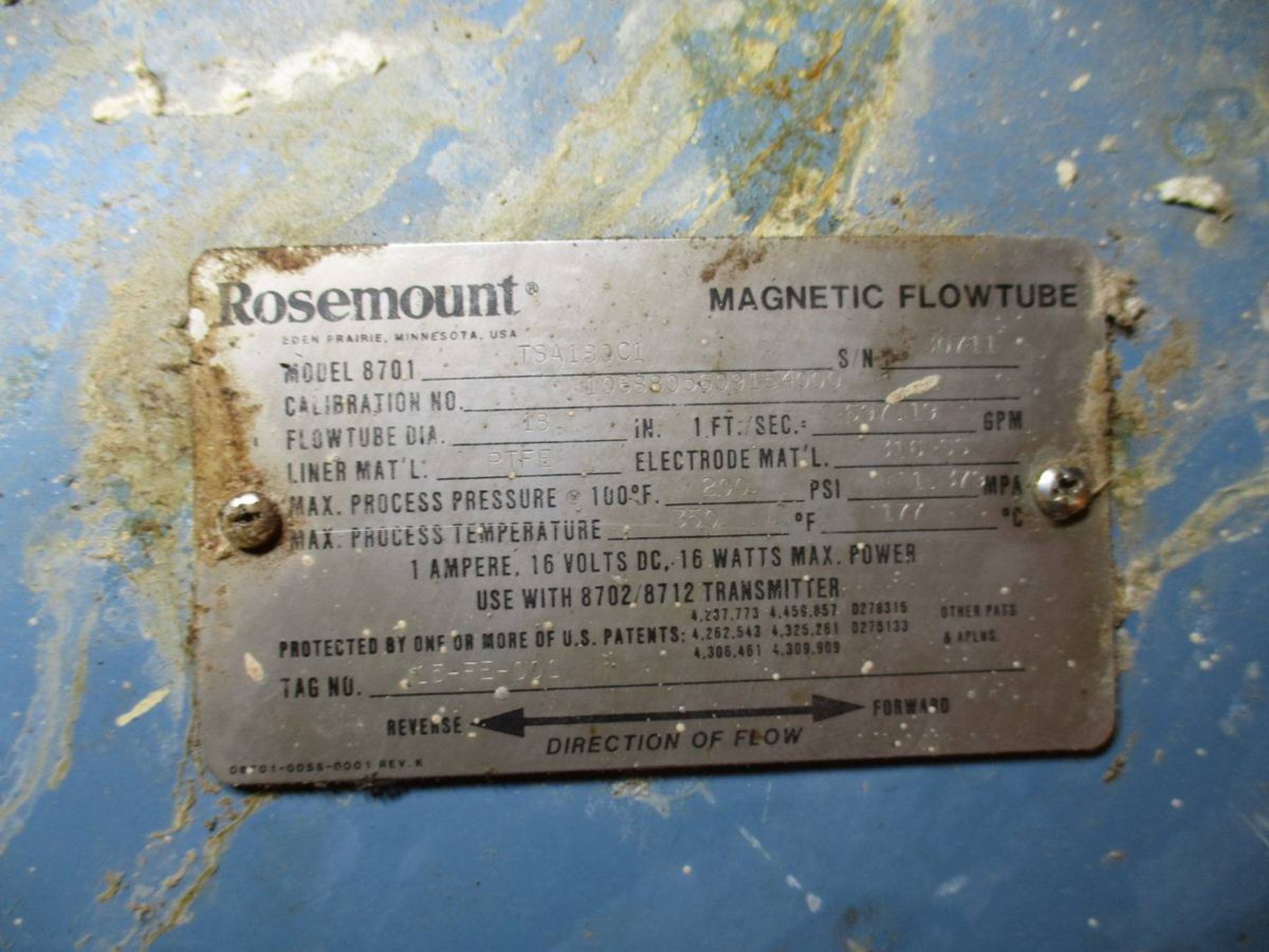 Rosemount 8701 magnetic flowtube - Image 3 of 3