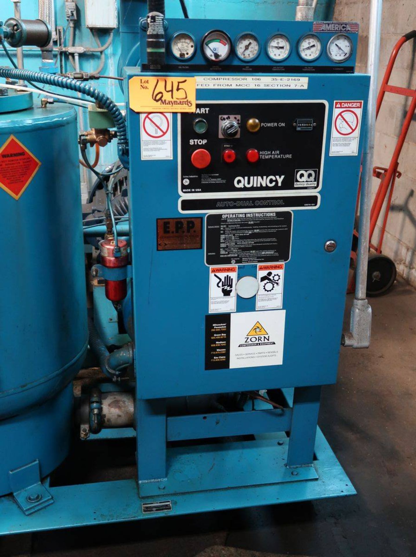 Quincy 490 100 HP Rotary Screw Compressor - Image 6 of 8