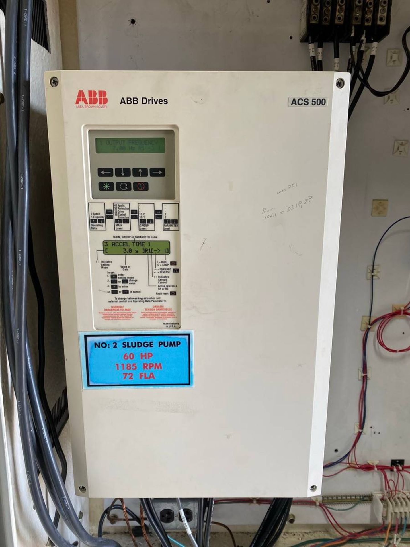 ABB ACS 500 No. 2 Sludge Pump VFD - Image 3 of 4