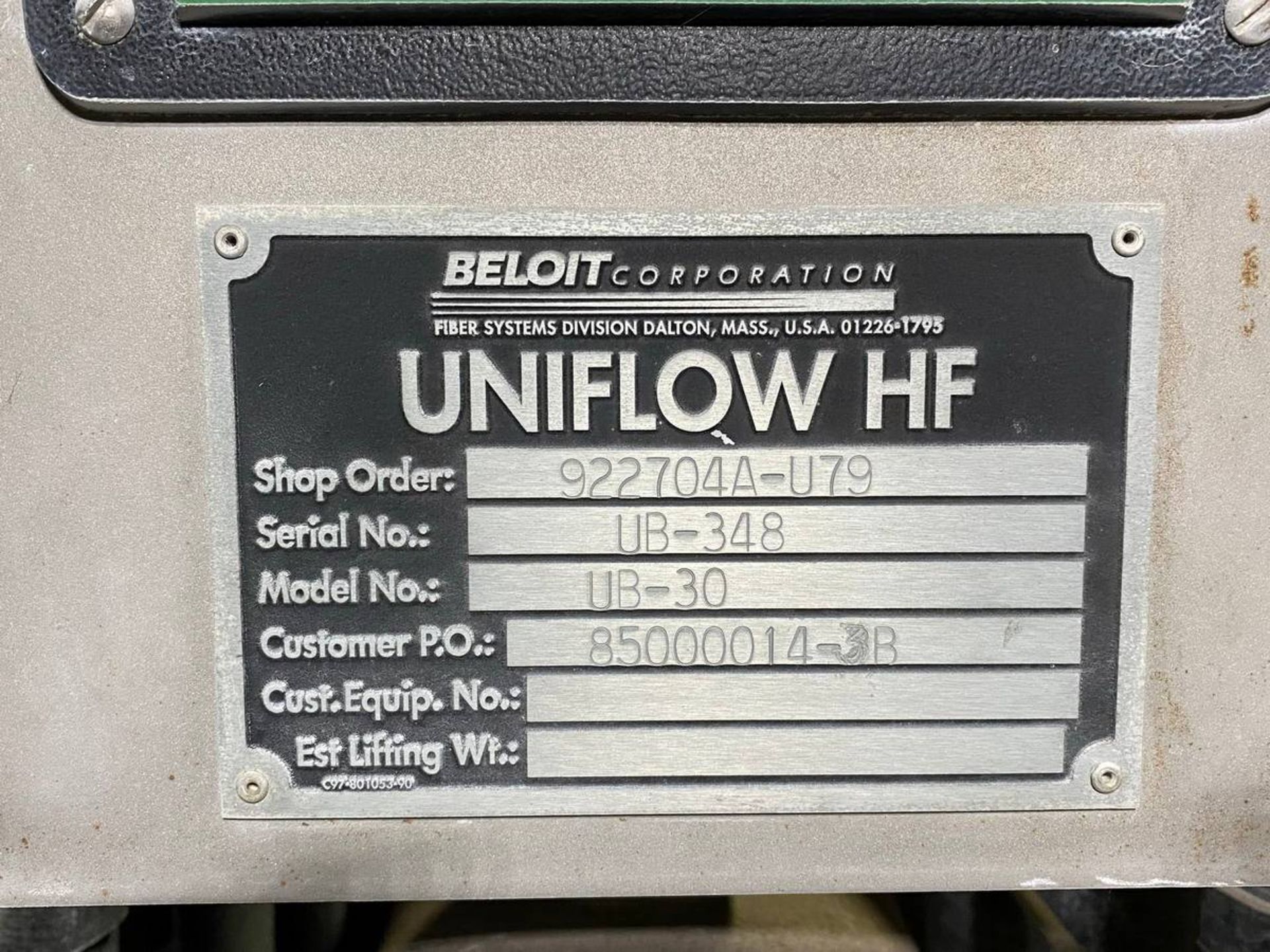 Beloit UB-30 Uniflow 30-Cyclone Centrifugal Stock Cleaners, - Image 3 of 3