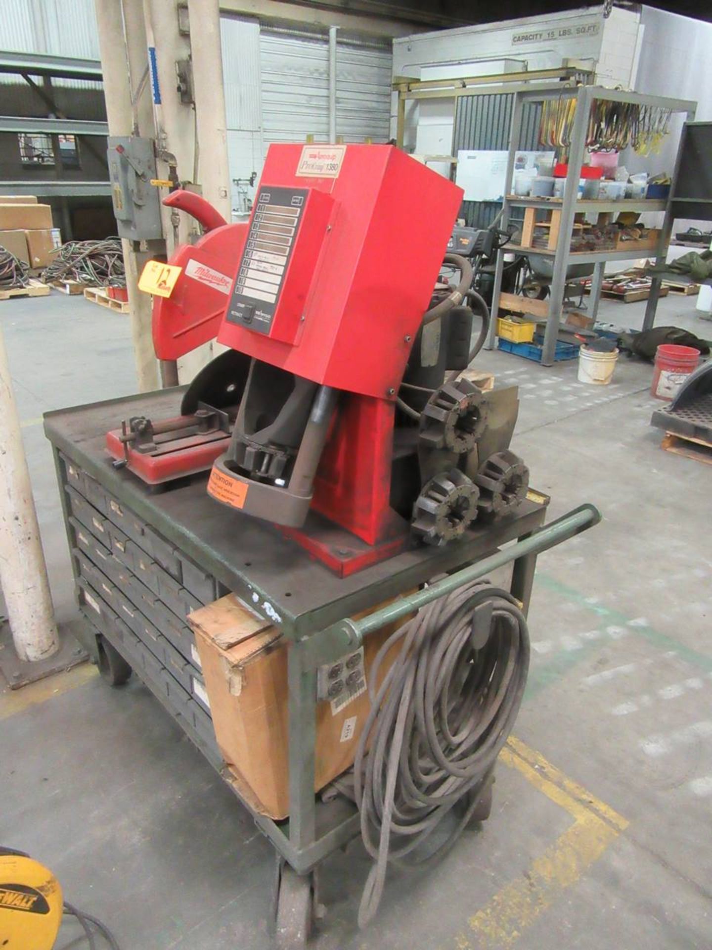 Cart with Chop Saw and Crimping Machine - Image 5 of 5