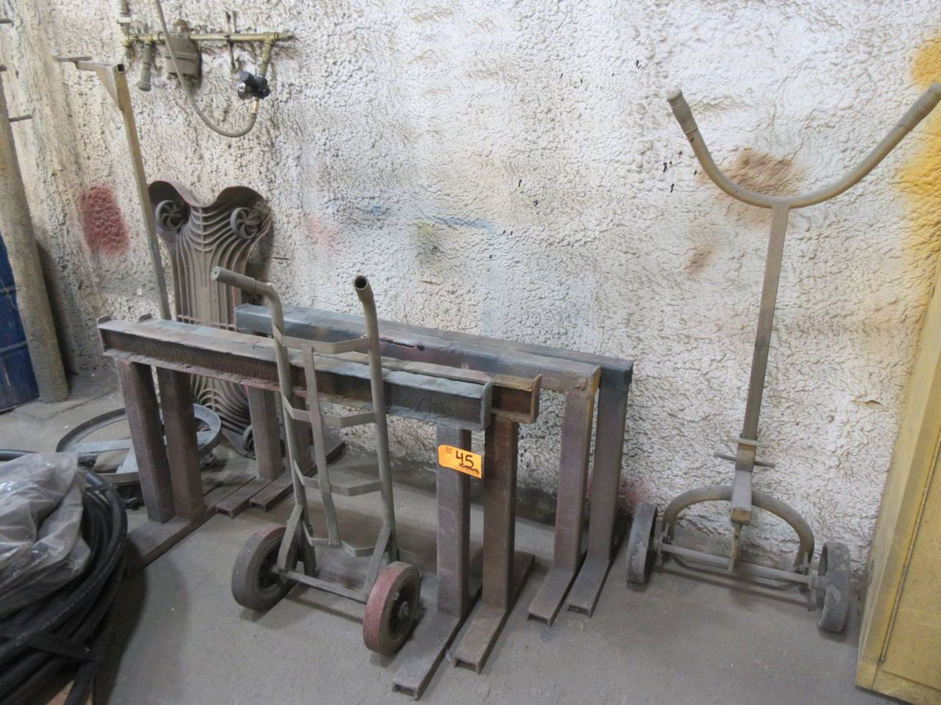 Lot of Steel Saw Horses and Carts