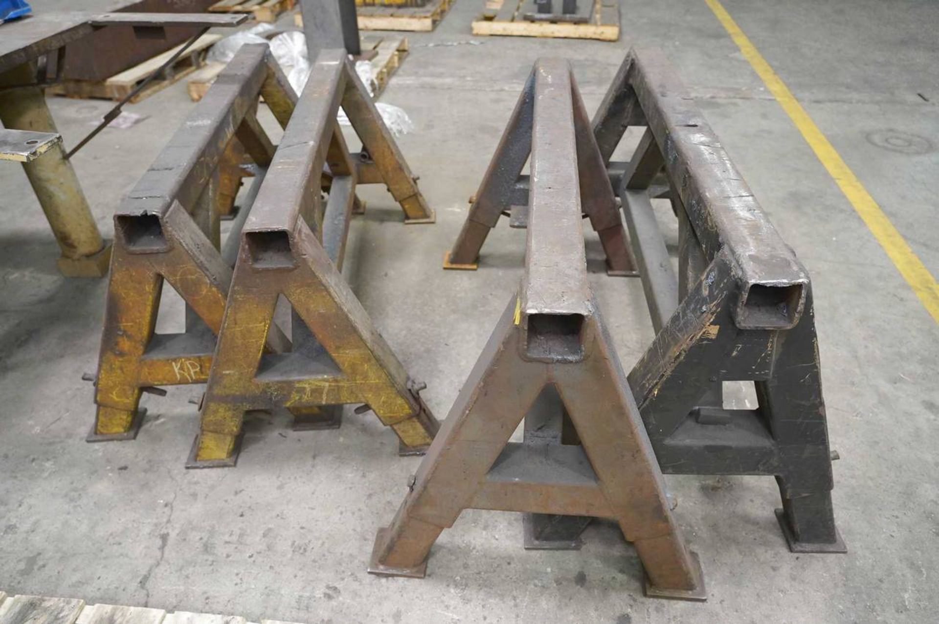 (5) Sets of Steel Work Horses - Image 2 of 3