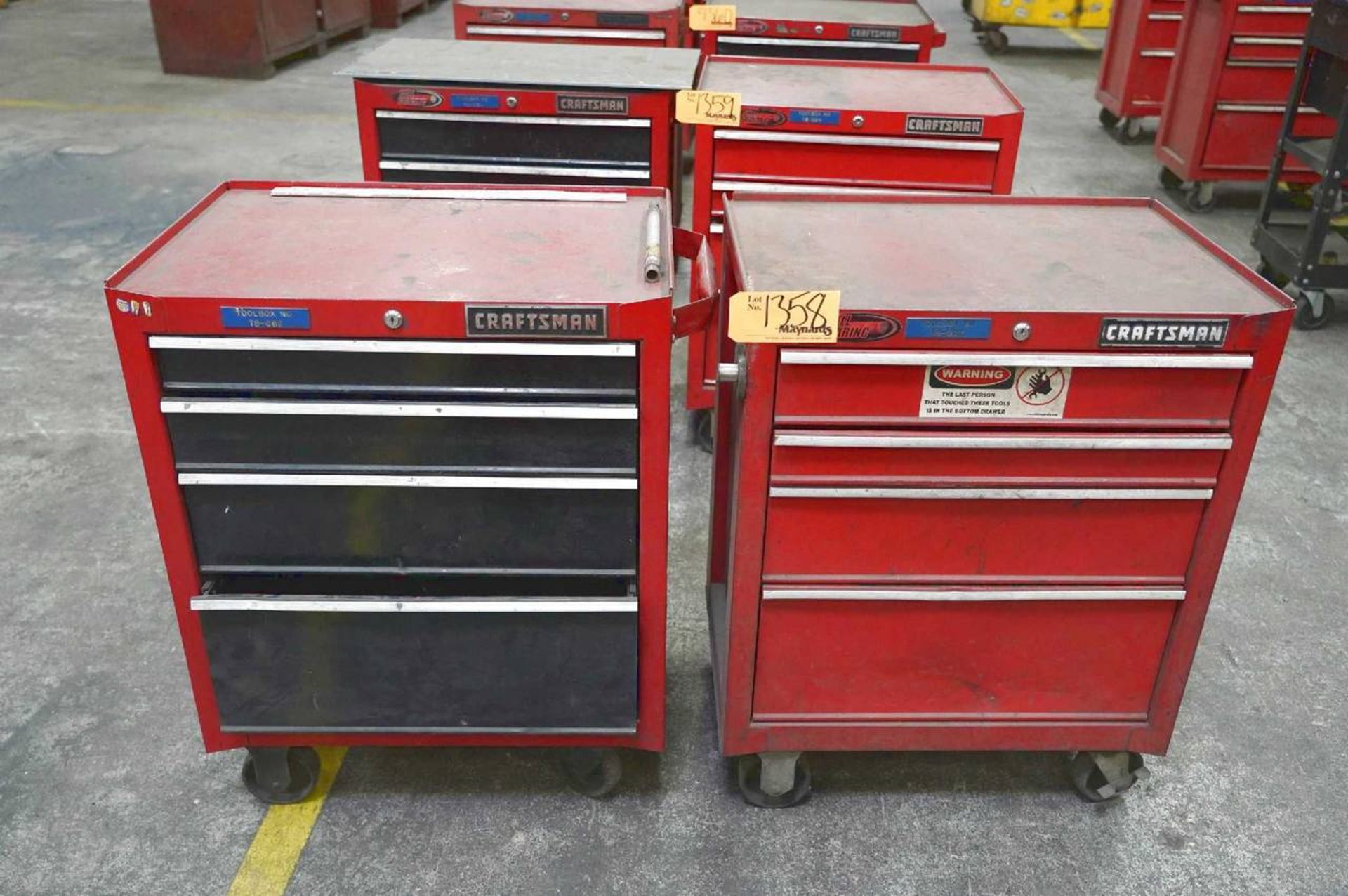 Craftsman (2) 4 Drawer Rolling Tool Boxes