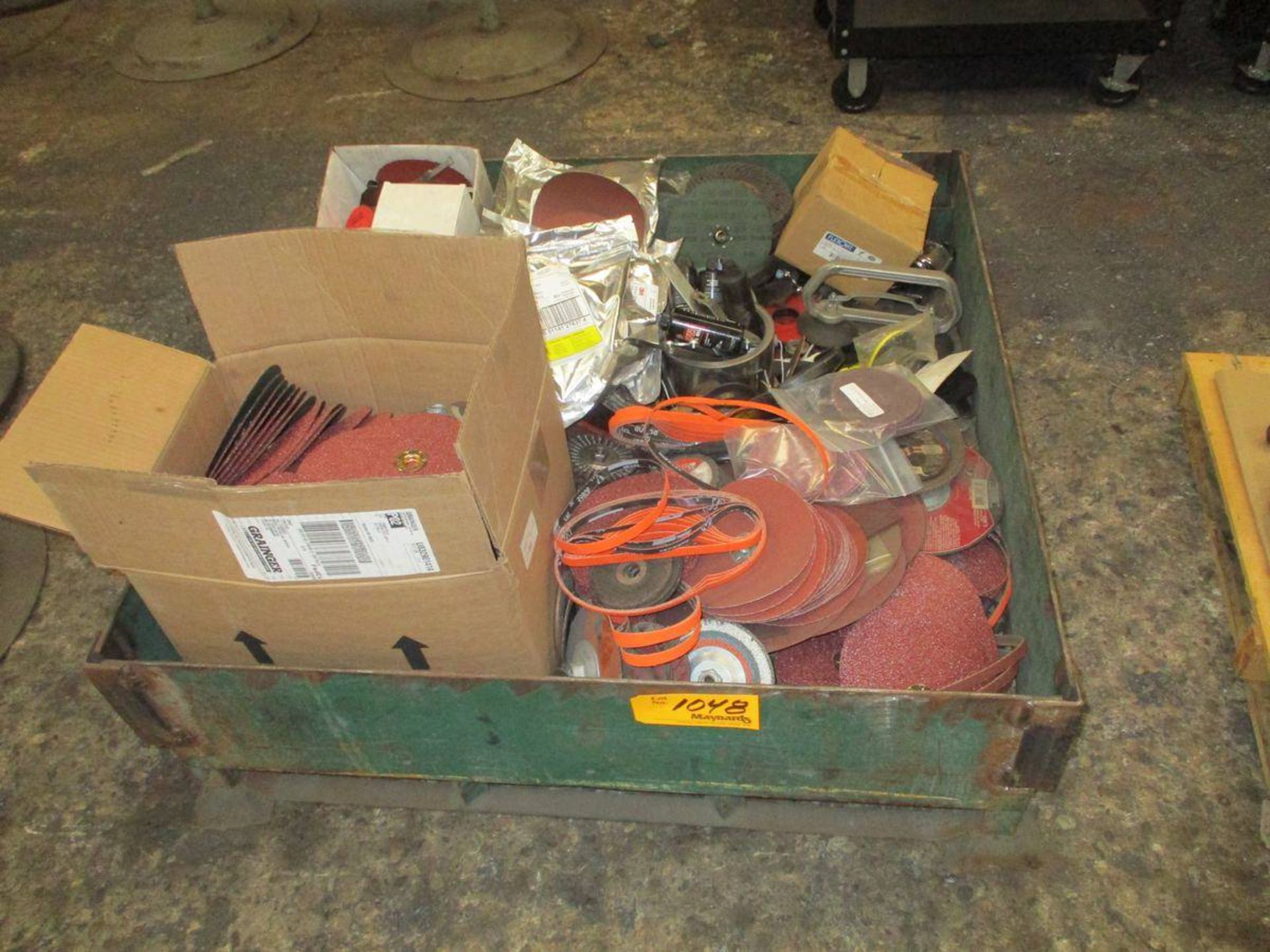 Steel Box with Large Qty Sanding Pads/Disks