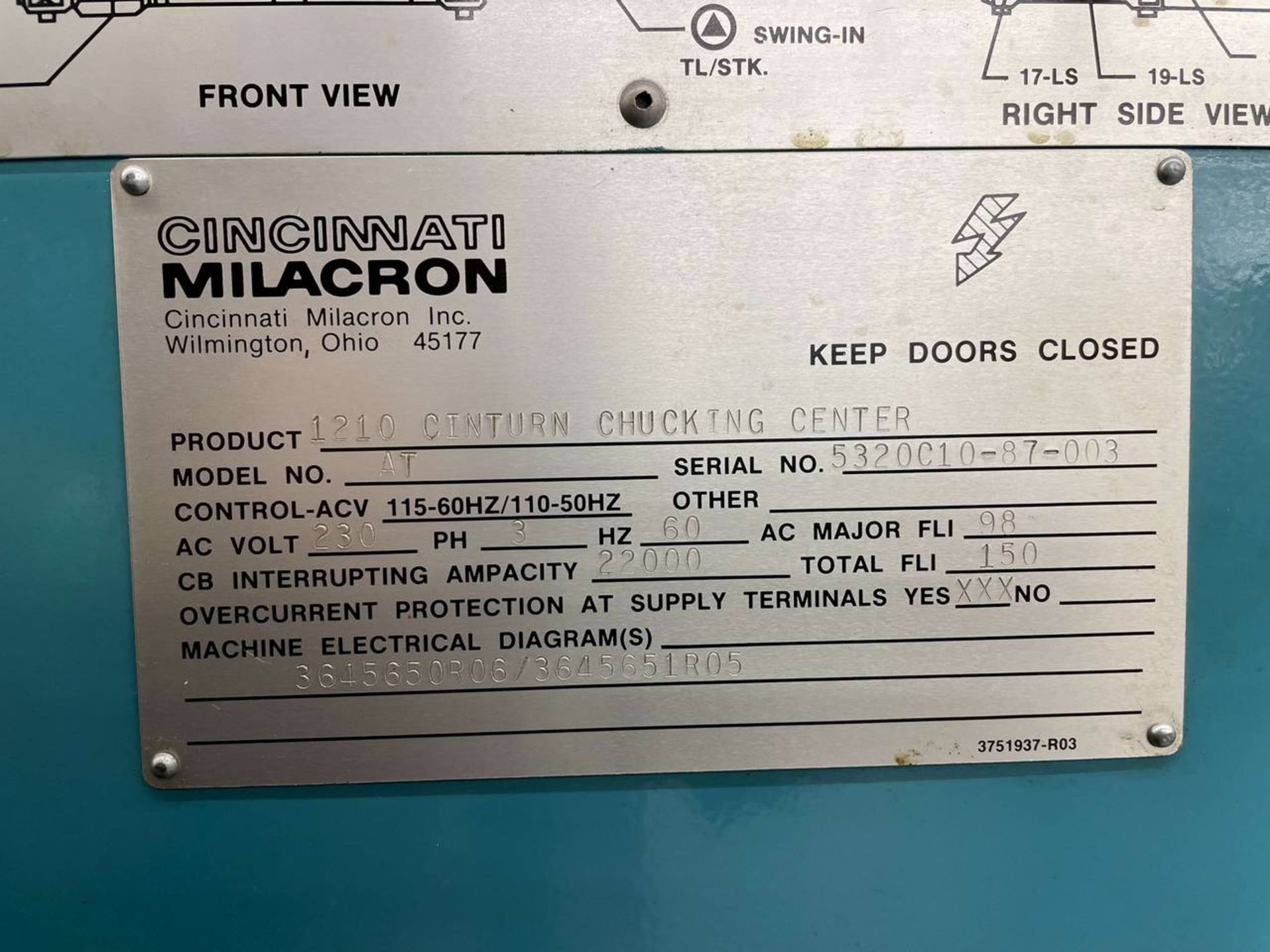 Cincinnati Milacron Cinturn 10C Series 1210 CNC Lathe; - Image 14 of 21