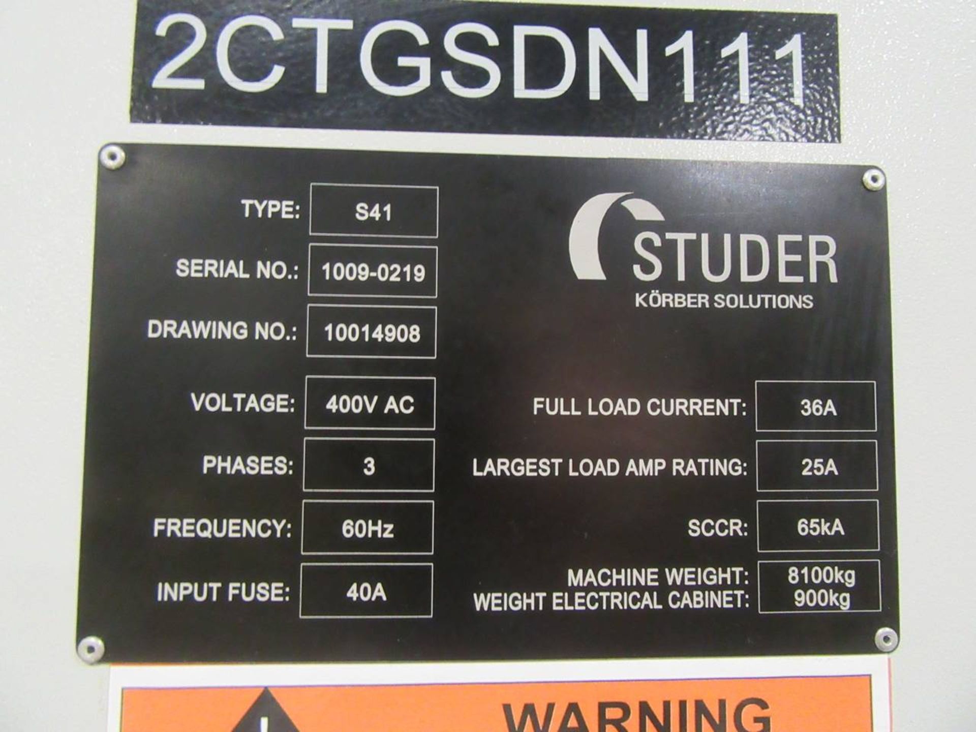 2015 Studer S41 CNC Universal Grinder - Image 14 of 17