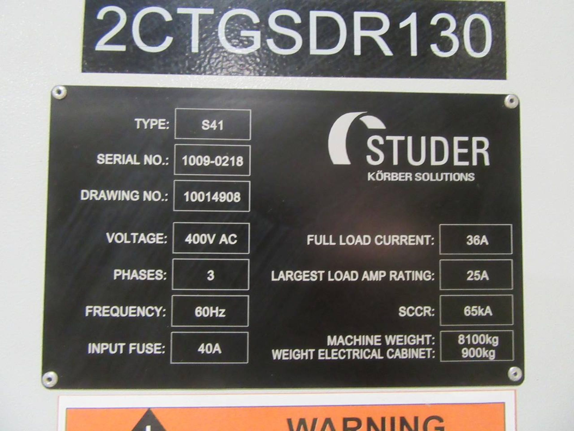 2015 Studer S41 CNC Universal Grinder - Image 13 of 15
