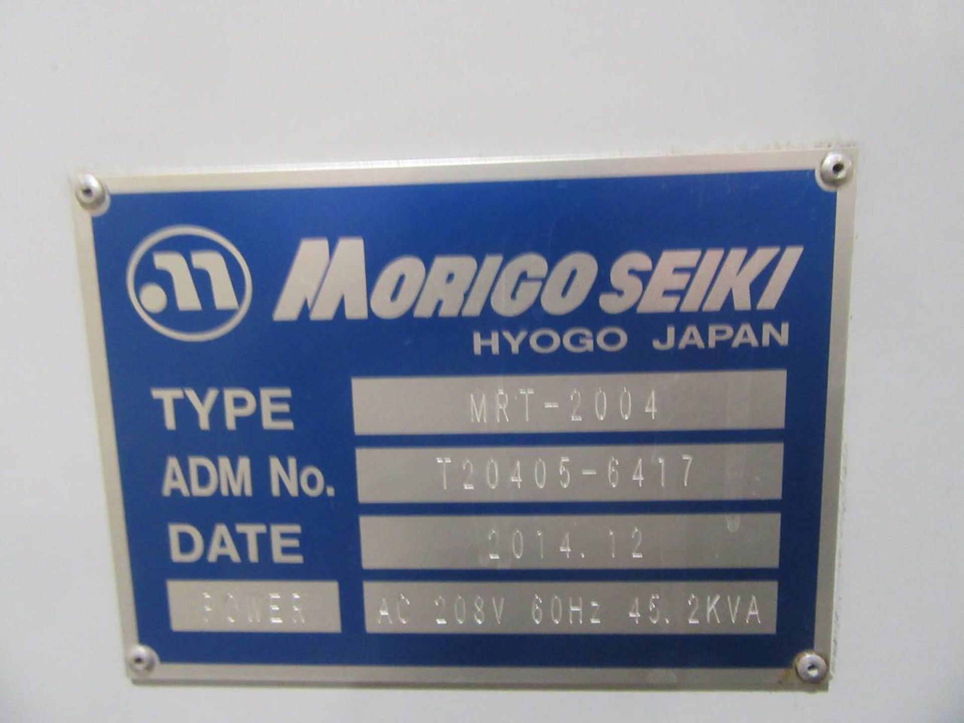 2014 Morigo Seiki MRT-2004 Washer - Image 8 of 8