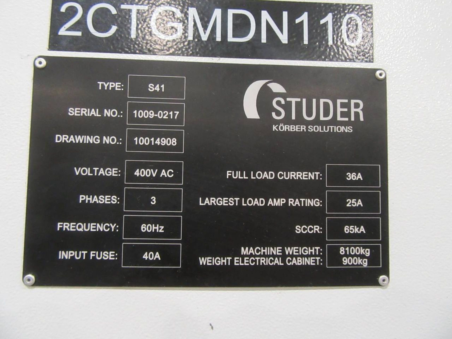 2015 Studer S41 CNC Universal Grinder - Image 12 of 14