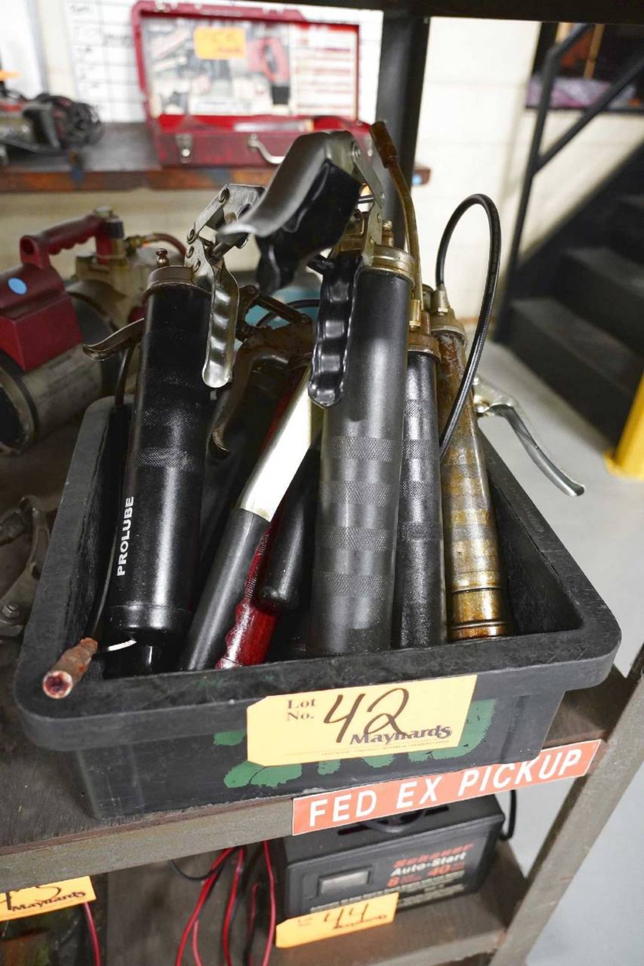 (1) Tote Of Grease Pump Guns