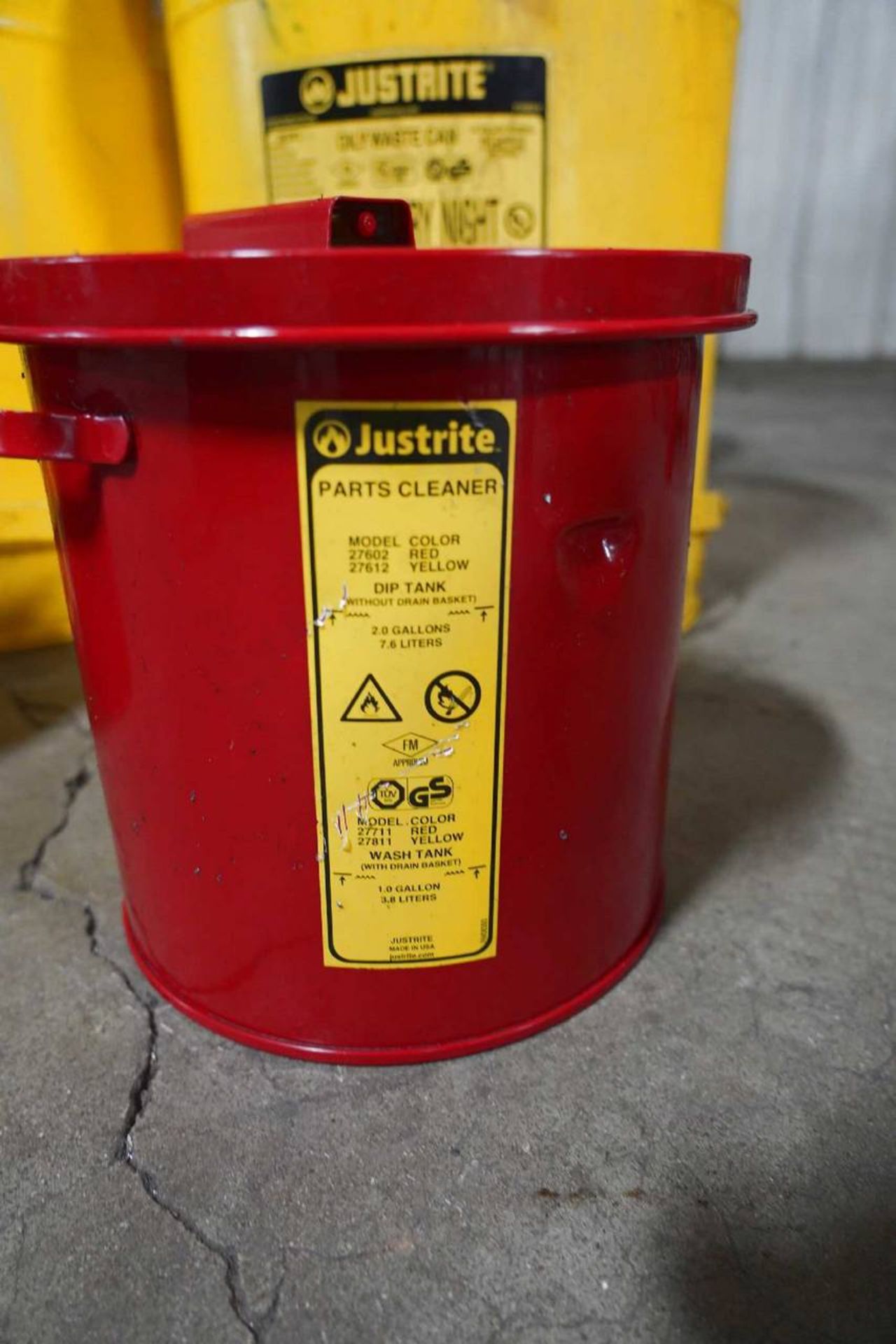 JustRite (4) 14 Gallon Oily Waste Cans - Image 3 of 3
