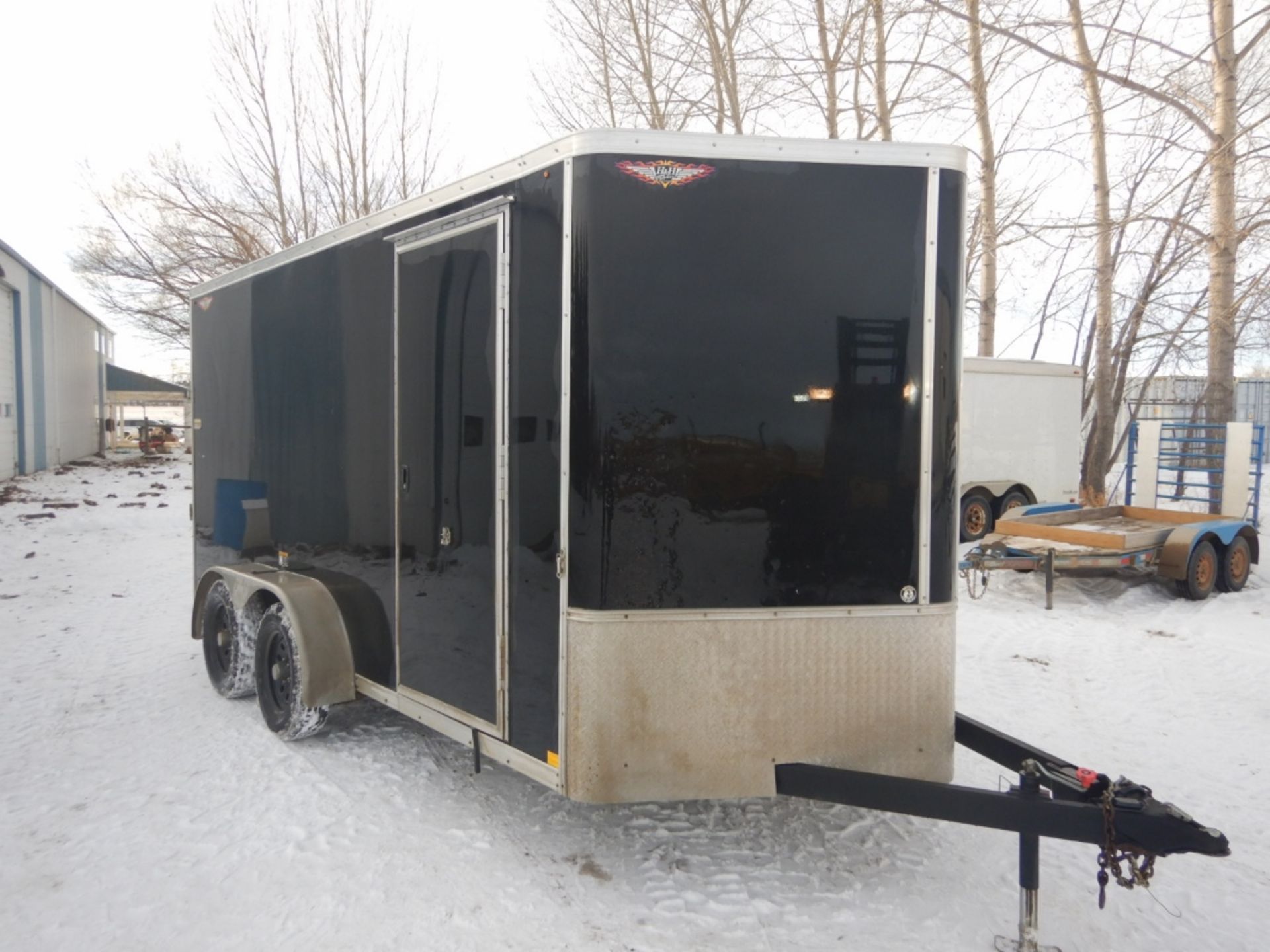 2017 H&H T/A 14 FT V-NOSE ENCLOSED TRAILER XL SERIES REAR RAMP DOOR, MAN DOOR, S/N 533TC142XHC262038 - Image 2 of 7