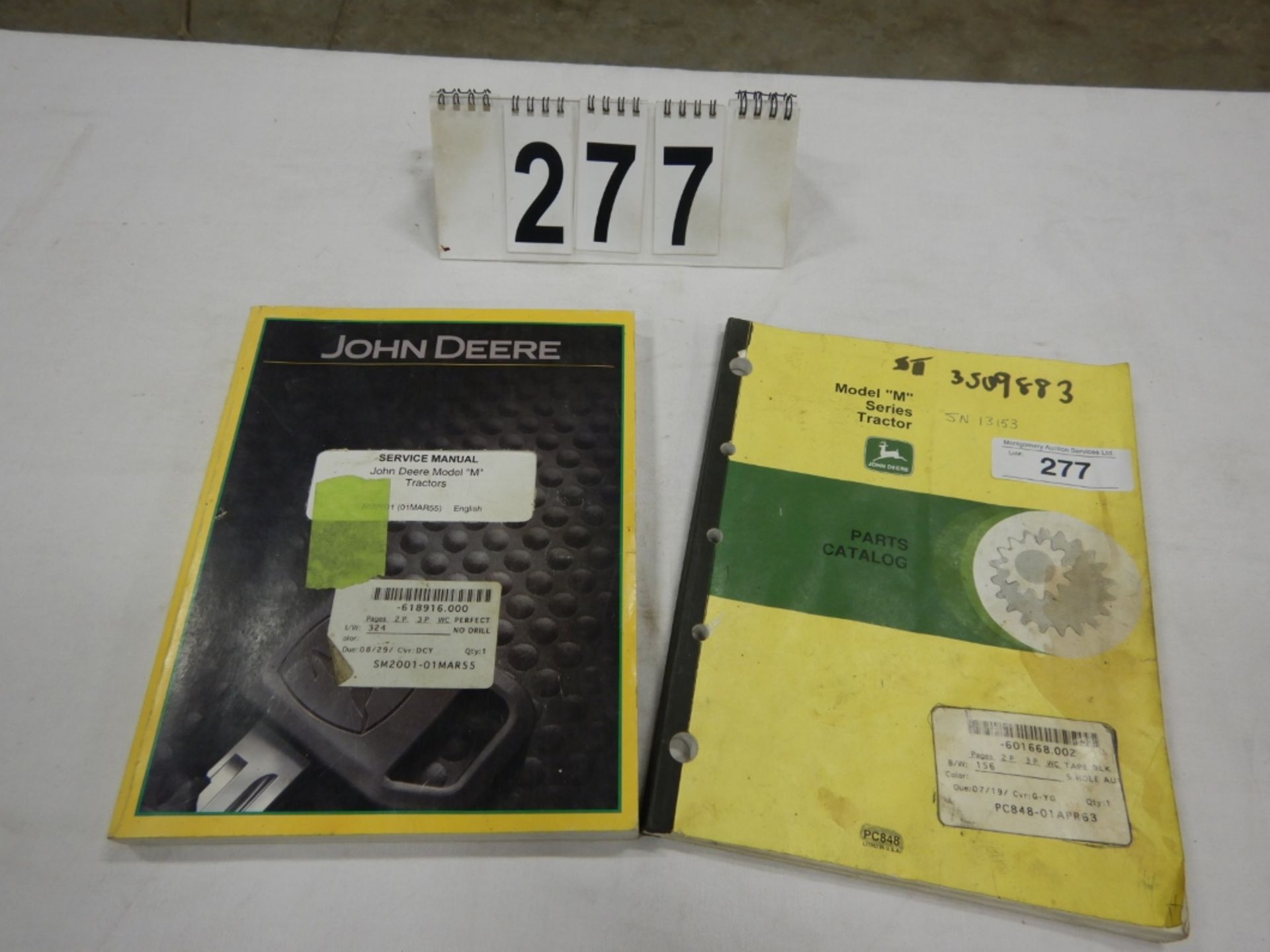 JOHN DEERE MODEL M TRACTORS SERVICE MANUAL & PARTS CATALOG