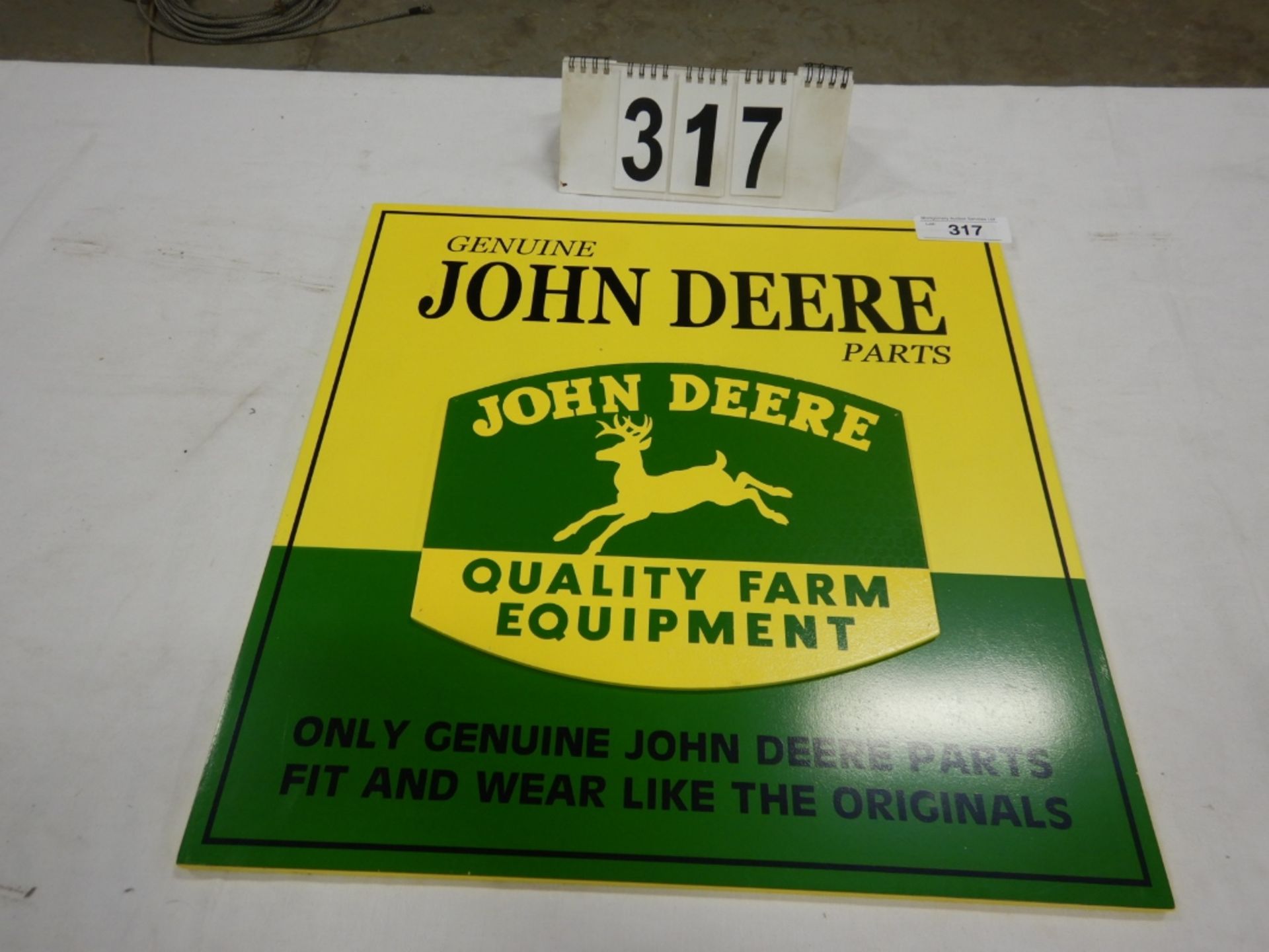 GENUINE JOHN DEERE PARTS SIGN