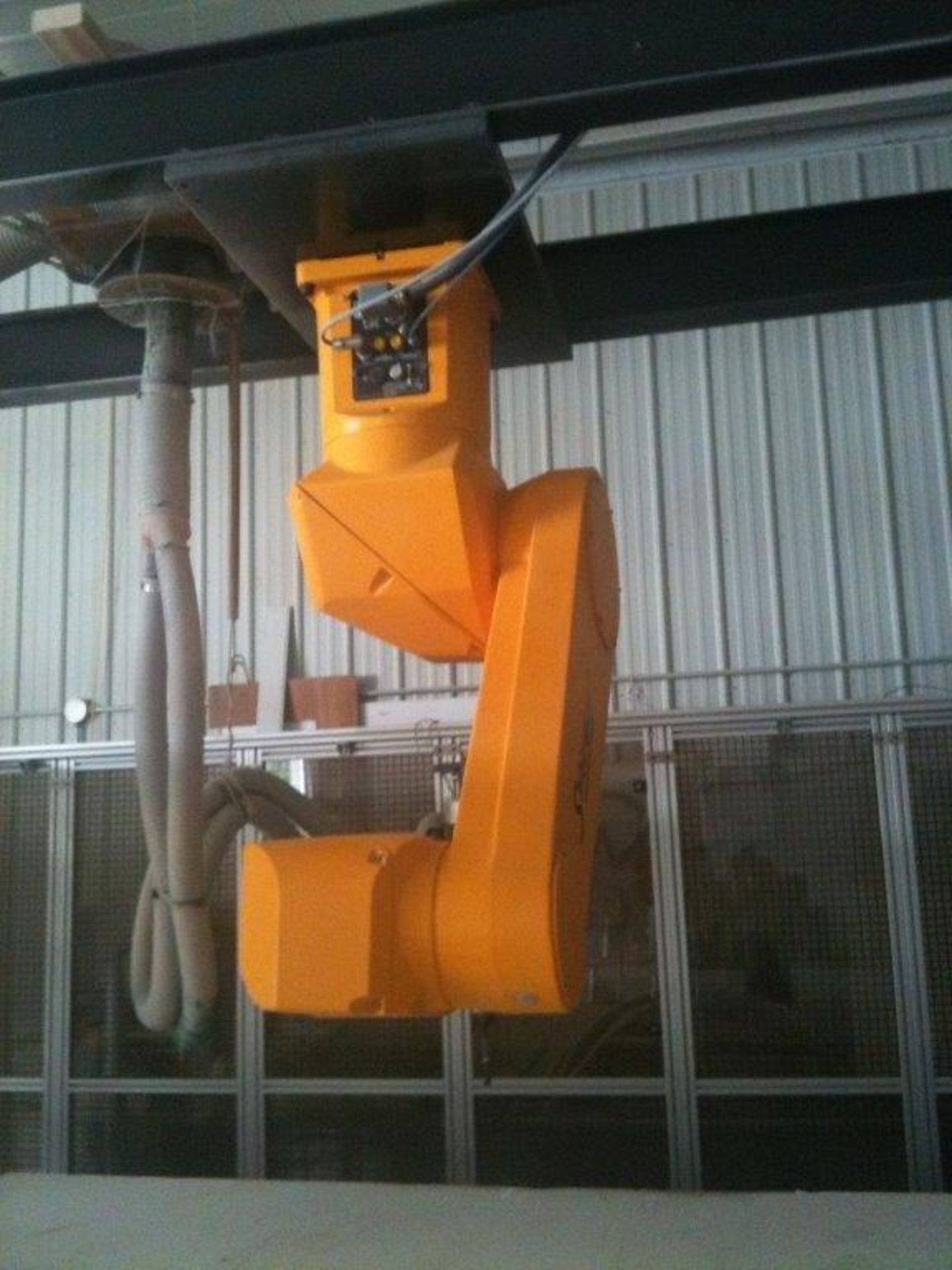 2007 STAUBLI RX160 ROBOTIC ARM W/ GANTRY S/N F06/548DA1/A/01, NEW TEACH PENDANT, CS8 CONTROLLER,