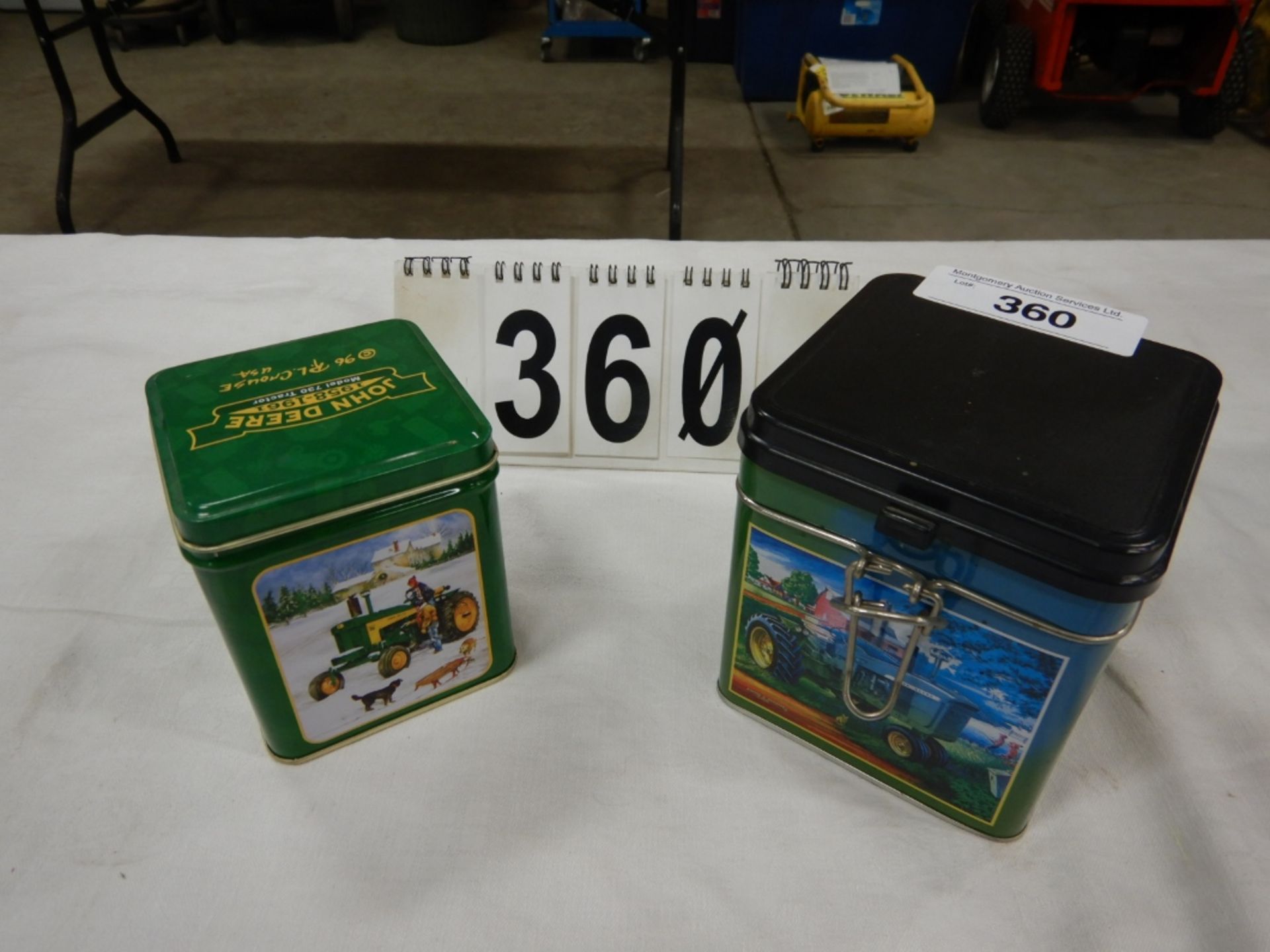 JOHN DEERE TRACTOR TINS (2)