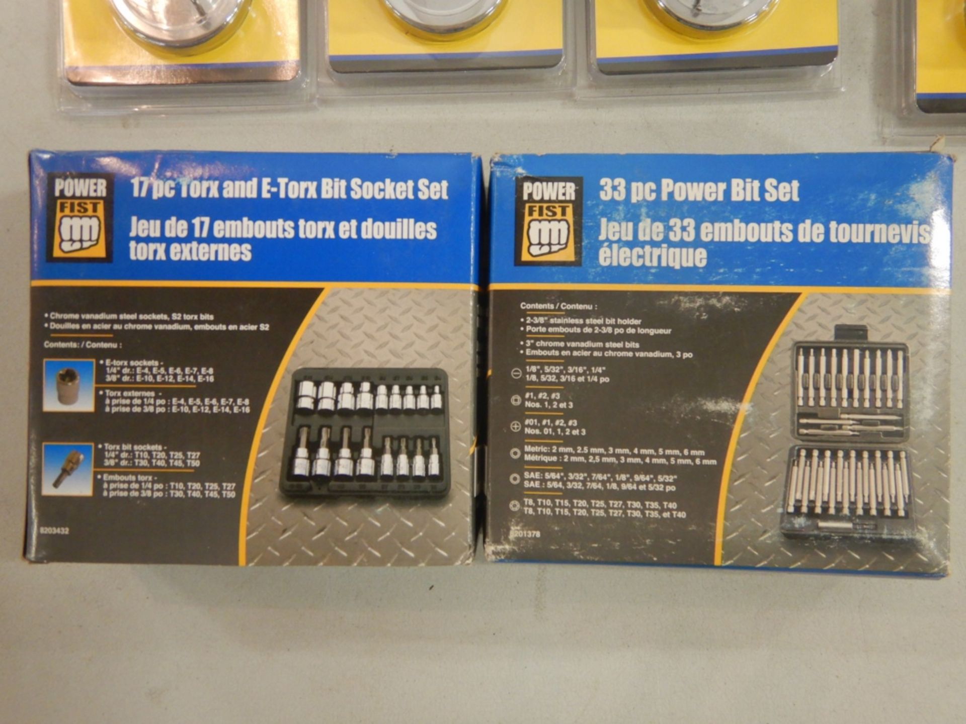 TORX/E-TORX BIT SETS, MAGNETS W/ HOOK, POLISHING TOWELS, & SECURITY LIGHT, ETC. - Image 2 of 6