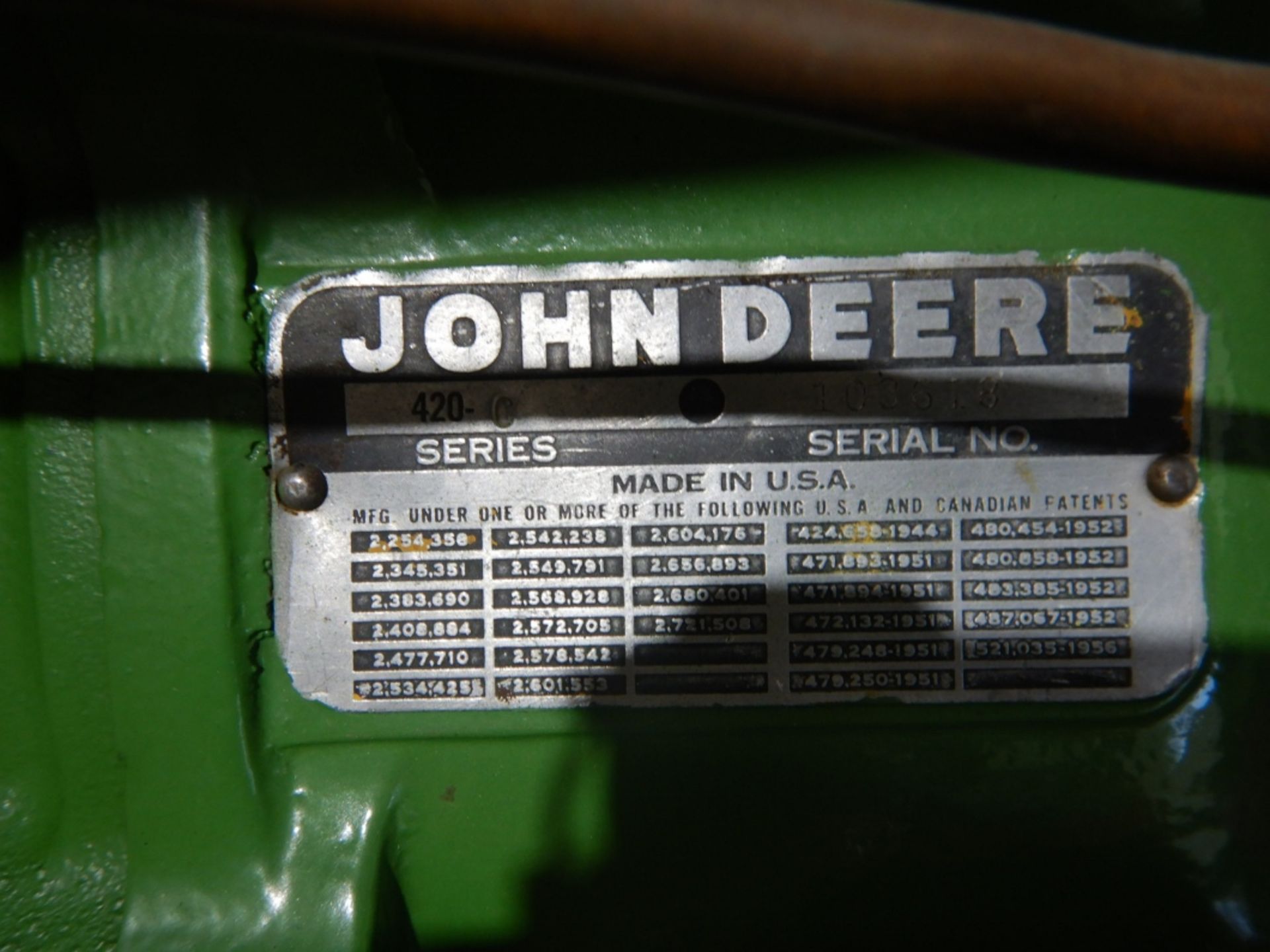 JOHN DEERE 420C 1958 - VINTAGE RESTORED CRAWLER, RUNNING CONDITION, S/N 103618, JOBBER DOZER & ANY - Image 9 of 12