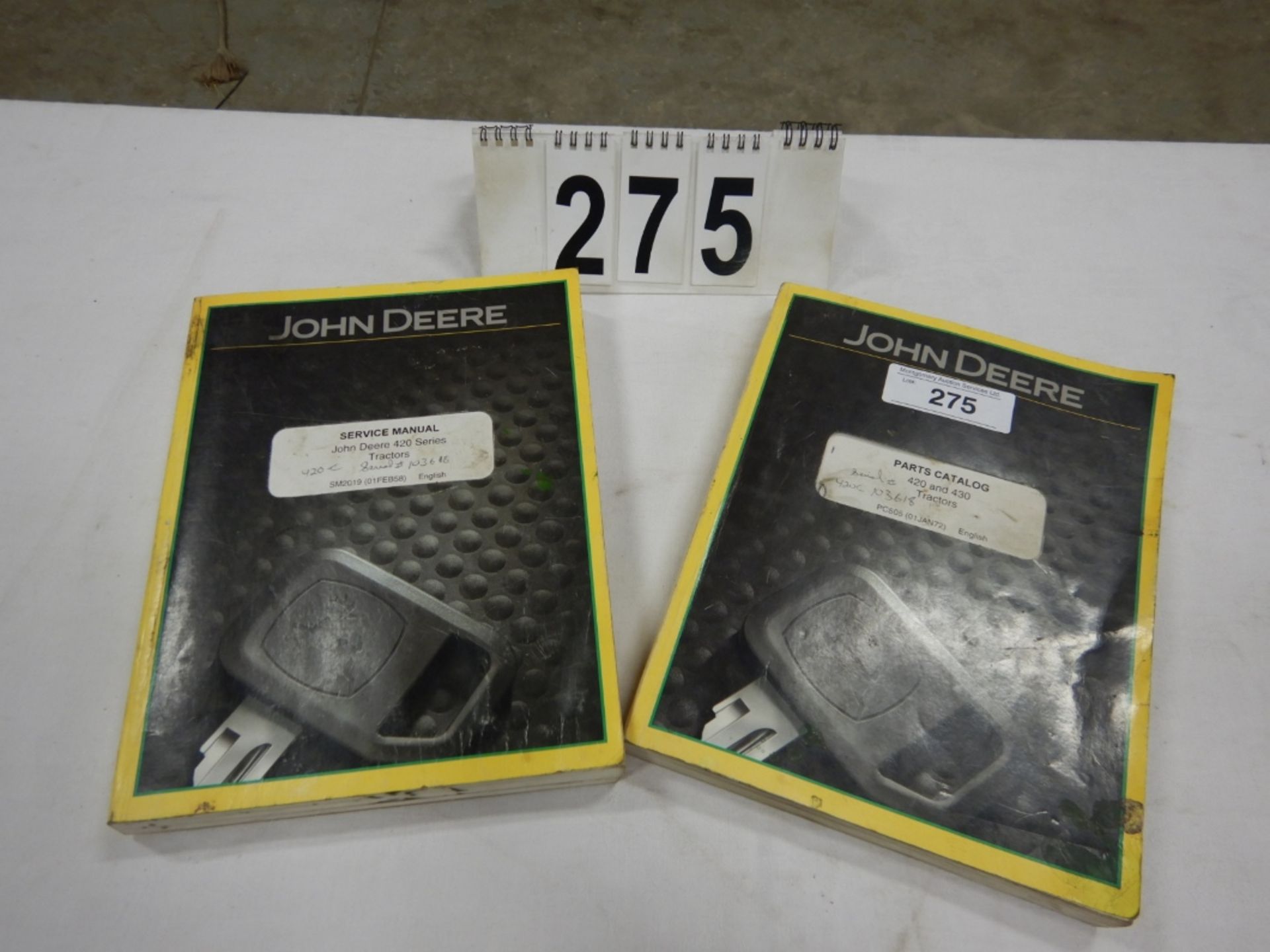 JOHN DEERE 420 & 430 TRACTORS PARTS CATALOG & 420 TRACTORS SERVICE MANUAL
