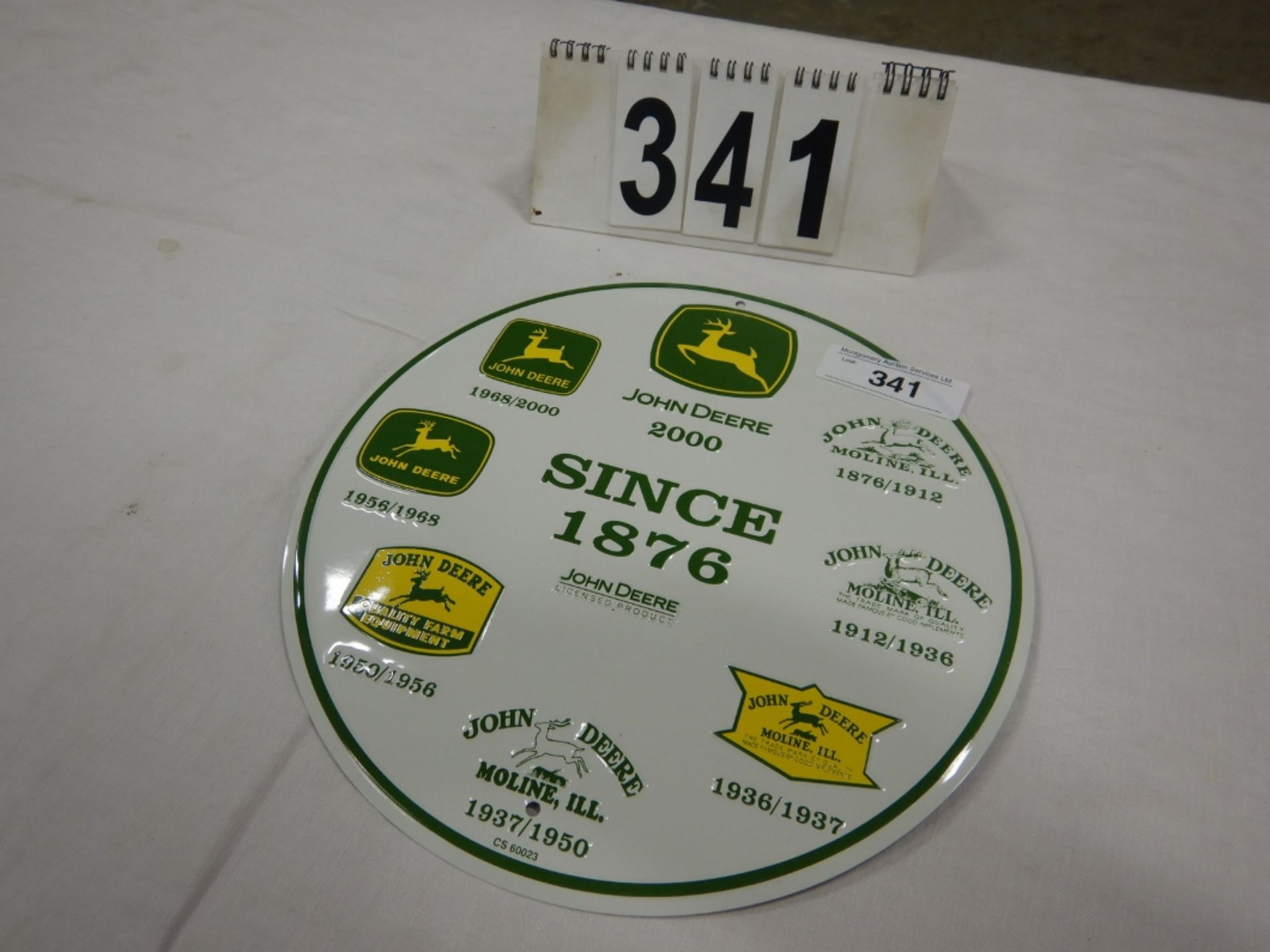 JOHN DEERE LOGO TIMELINE SIGN