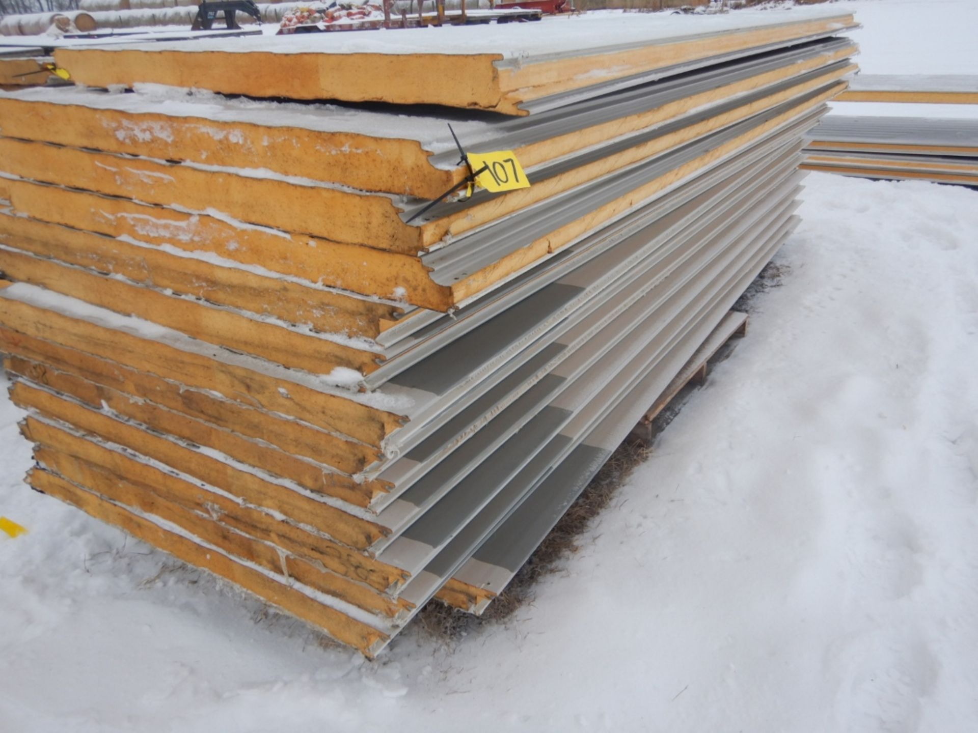 (13) - METL-SPAN 3"THICK X 40" WIDE INSULATED METAL PANELS R20 OFF OF BUILDING, SLIGHT HAIL