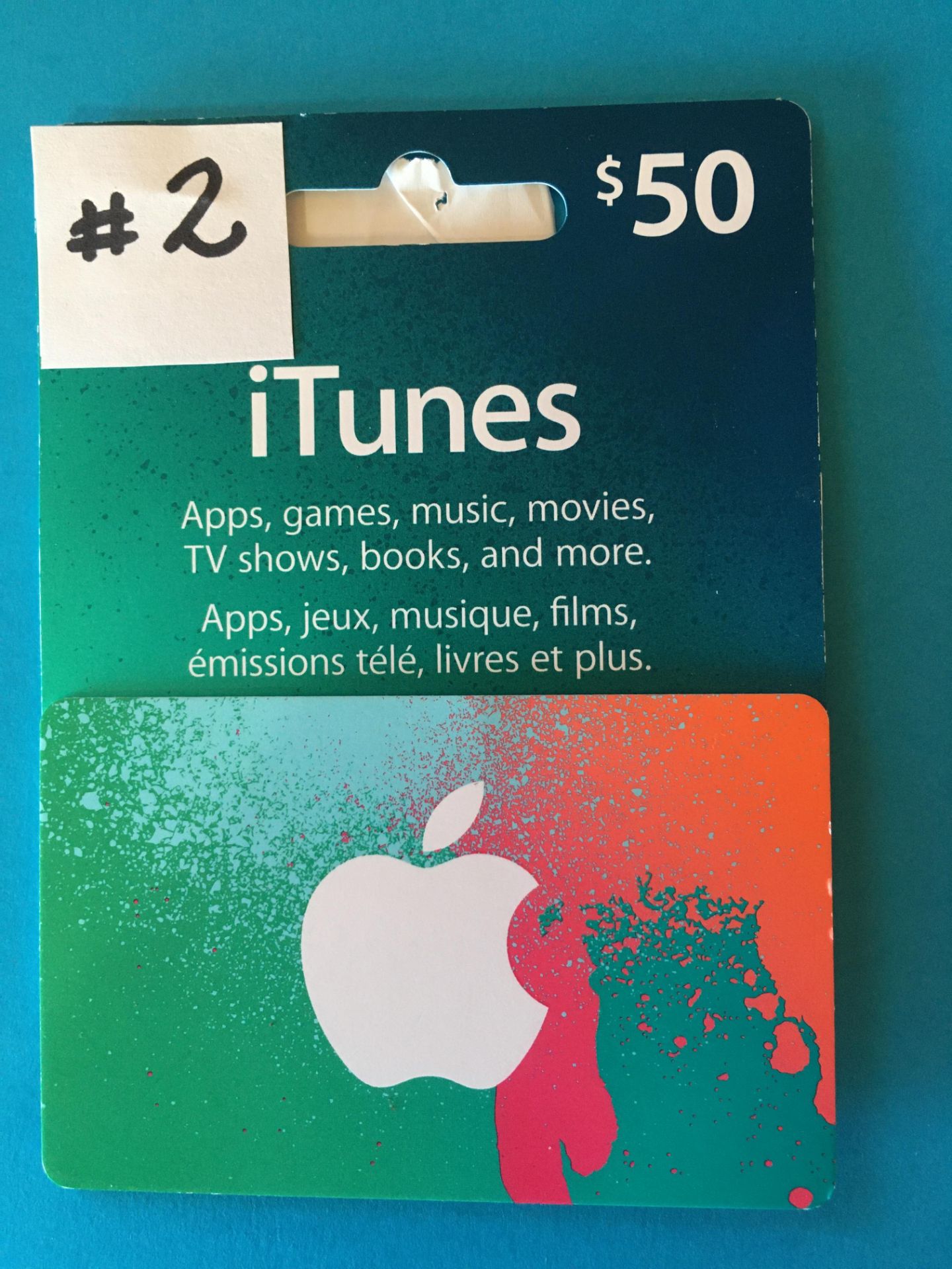$50.00 iTunes GIFT CARD Donated by: RCS Value: $50.00