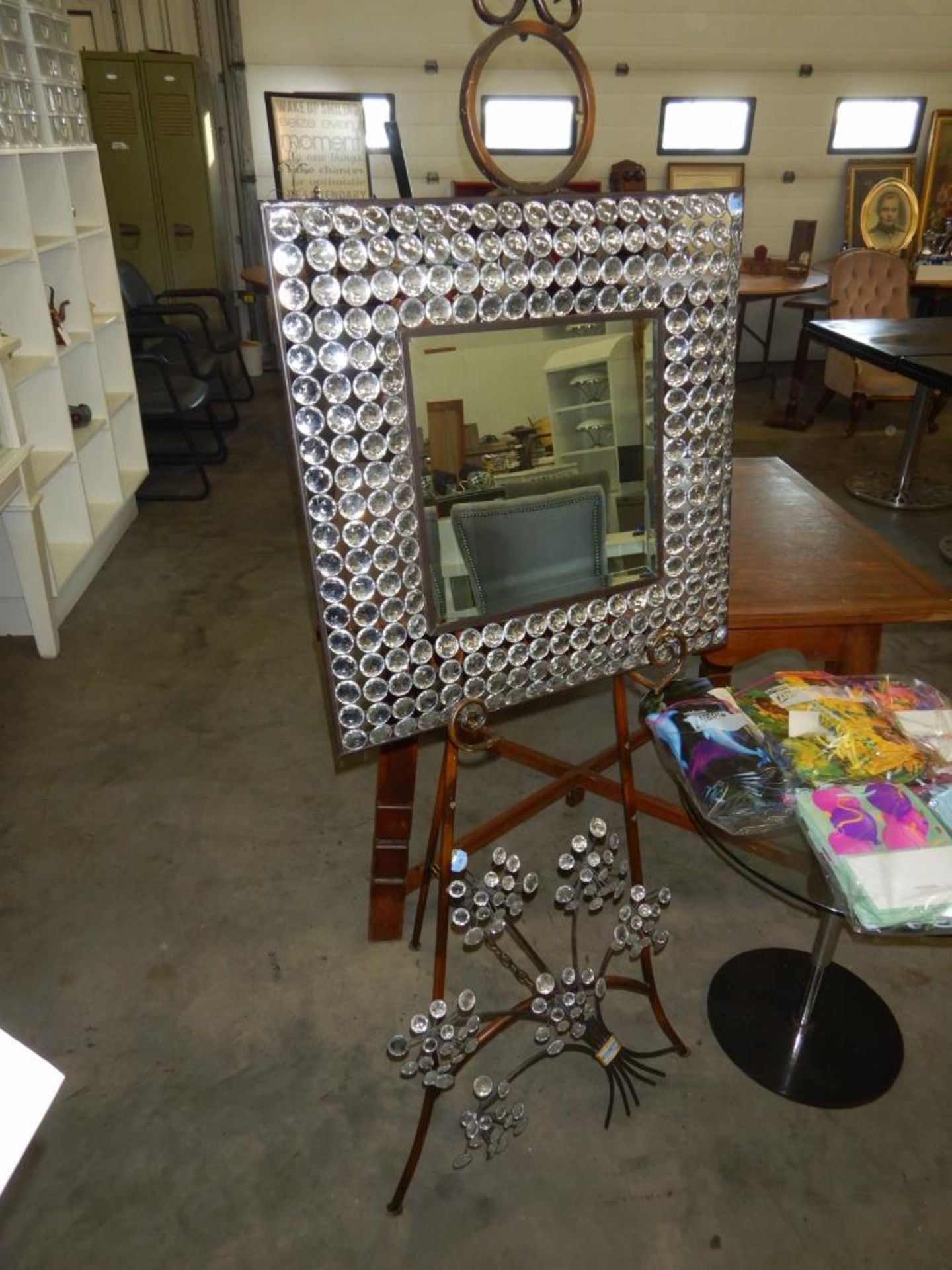 MIRROR W/ CRYSTALS, DÉCOR, EASEL NOT INCLUDED - Image 2 of 6