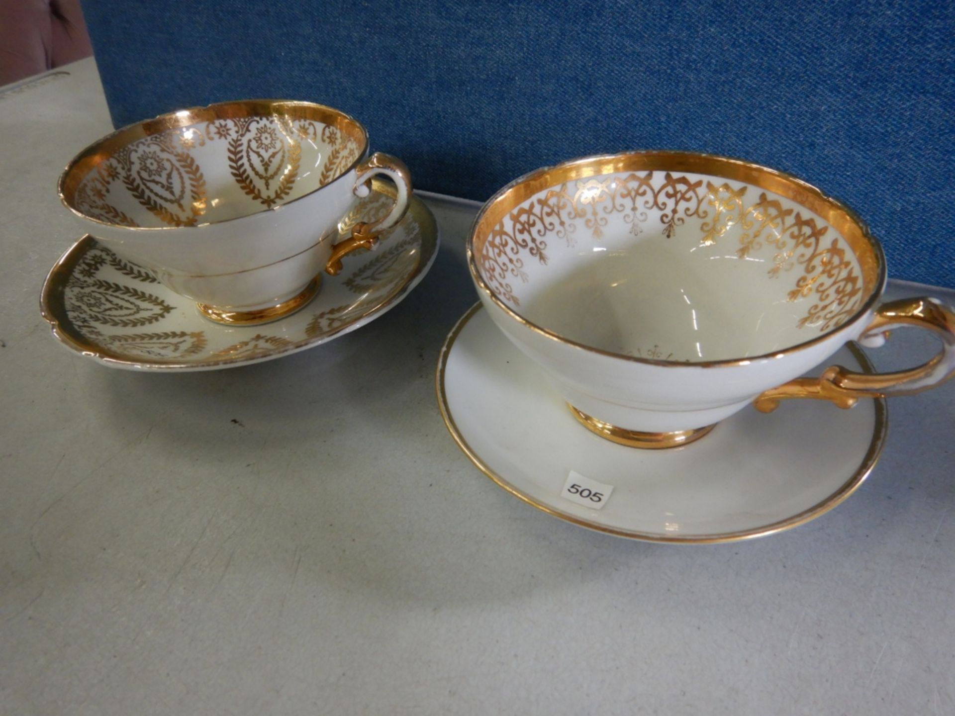 ANTIQUE TEACUPS & SAUCERS - MADE IN ENGLAND - LOT OF 2 - FINE BONE CHINA EST. 1875 "STANLEY" - - Image 2 of 13