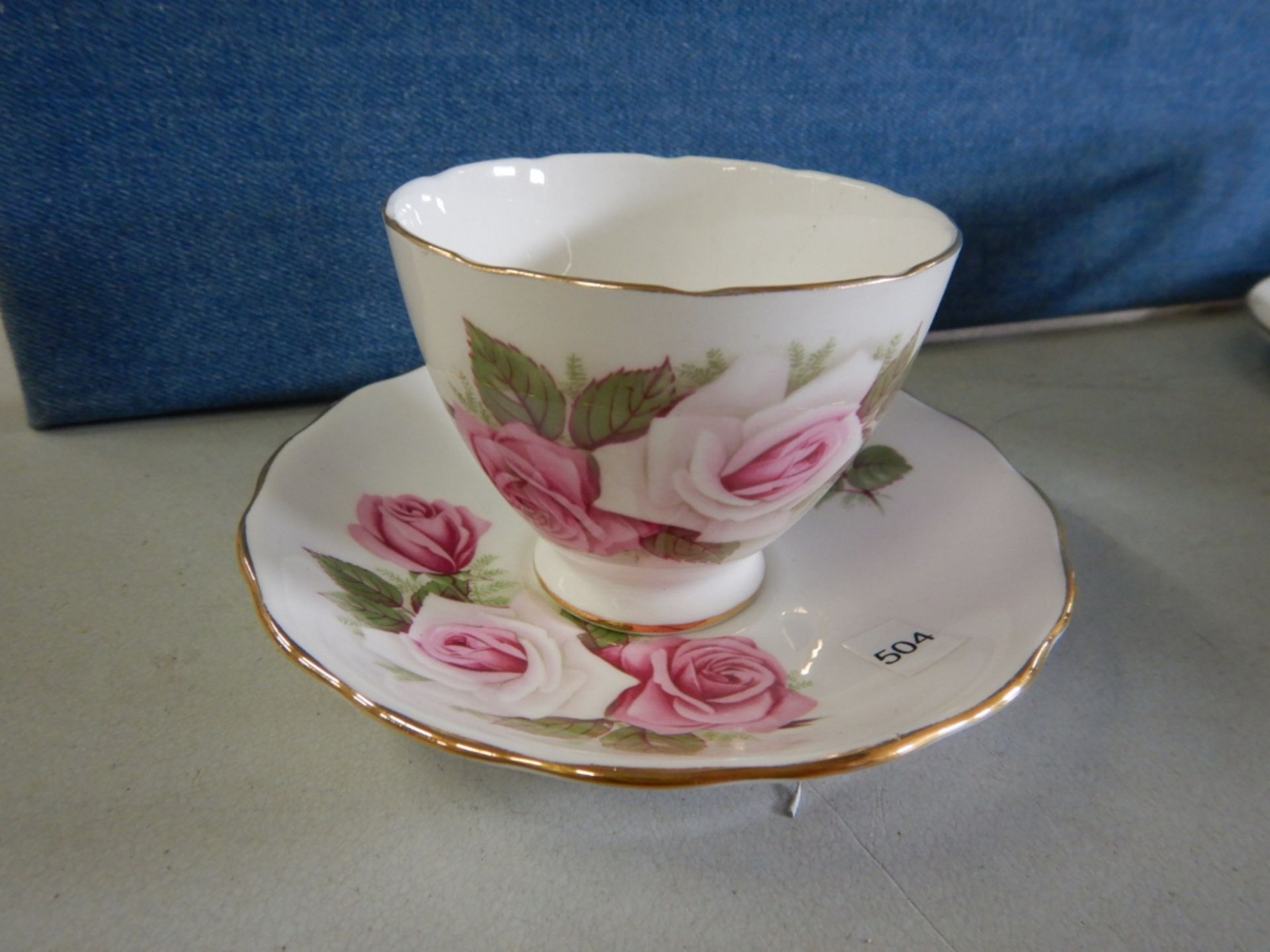 ANTIQUE TEACUPS & SAUCERS - MADE IN ENGLAND - LOT OF 7 - BONE CHINA #8273 - YELLOW FLOWERS, # - Image 11 of 33