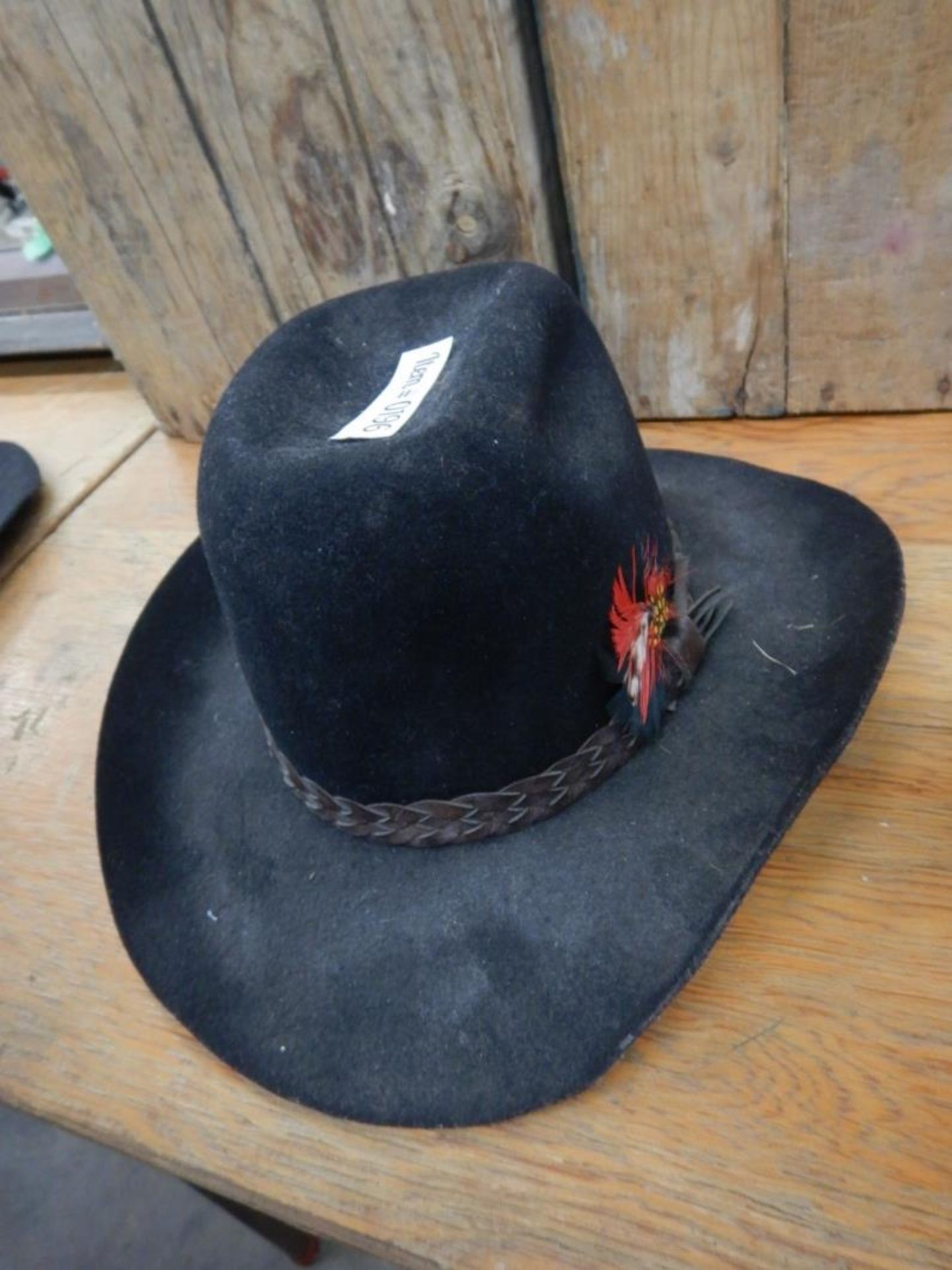 FOUR COWBOY HATS, ASSORTED SIZES & FOUR HORSE SHOES - Image 5 of 15