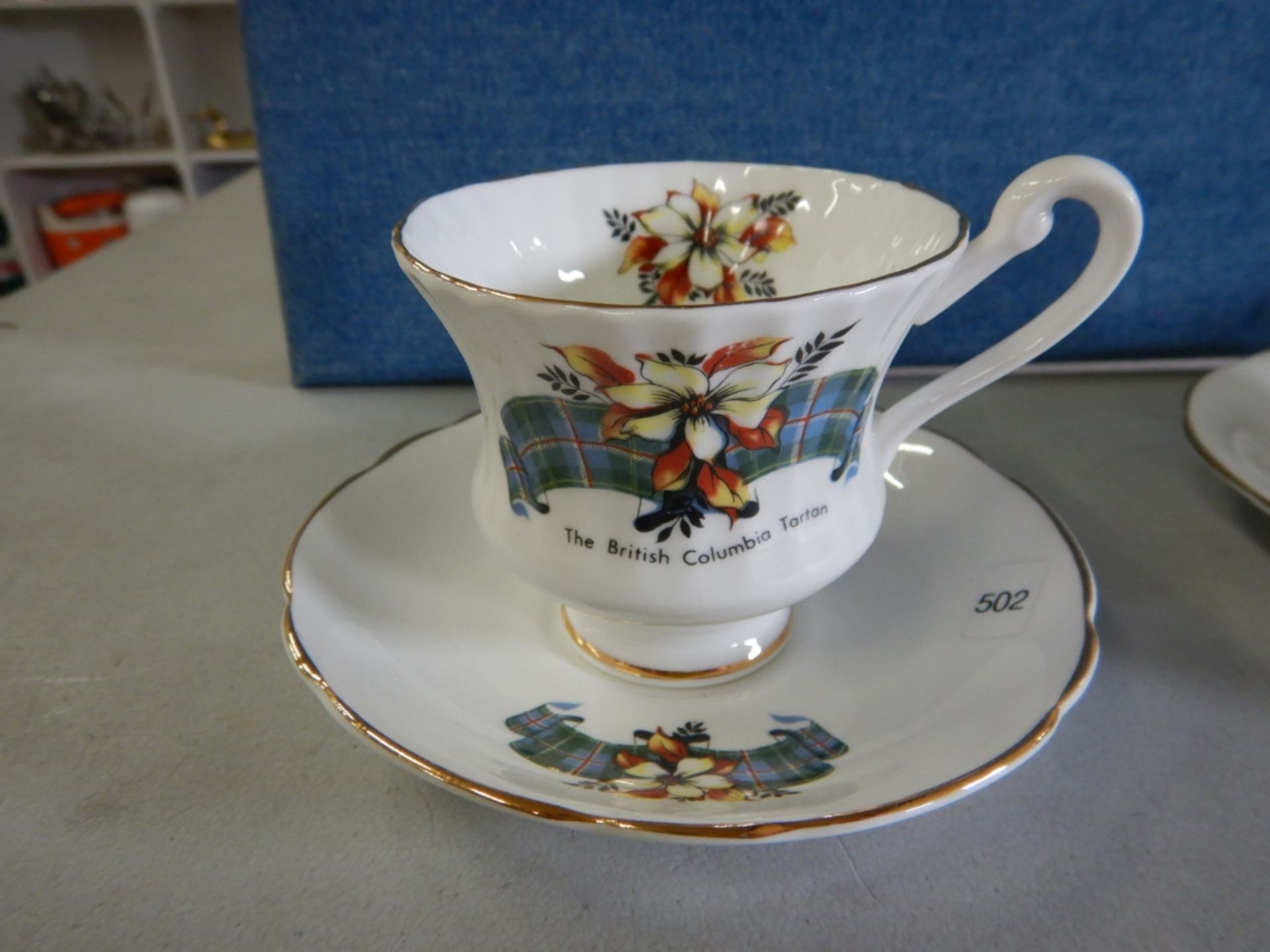 ANTIQUE TEACUPS & SAUCERS - MADE IN ENGLAND - LOT OF 3 - FINE BONE CHINA "PRINCE EDWARD ISLAND" - - Image 2 of 15